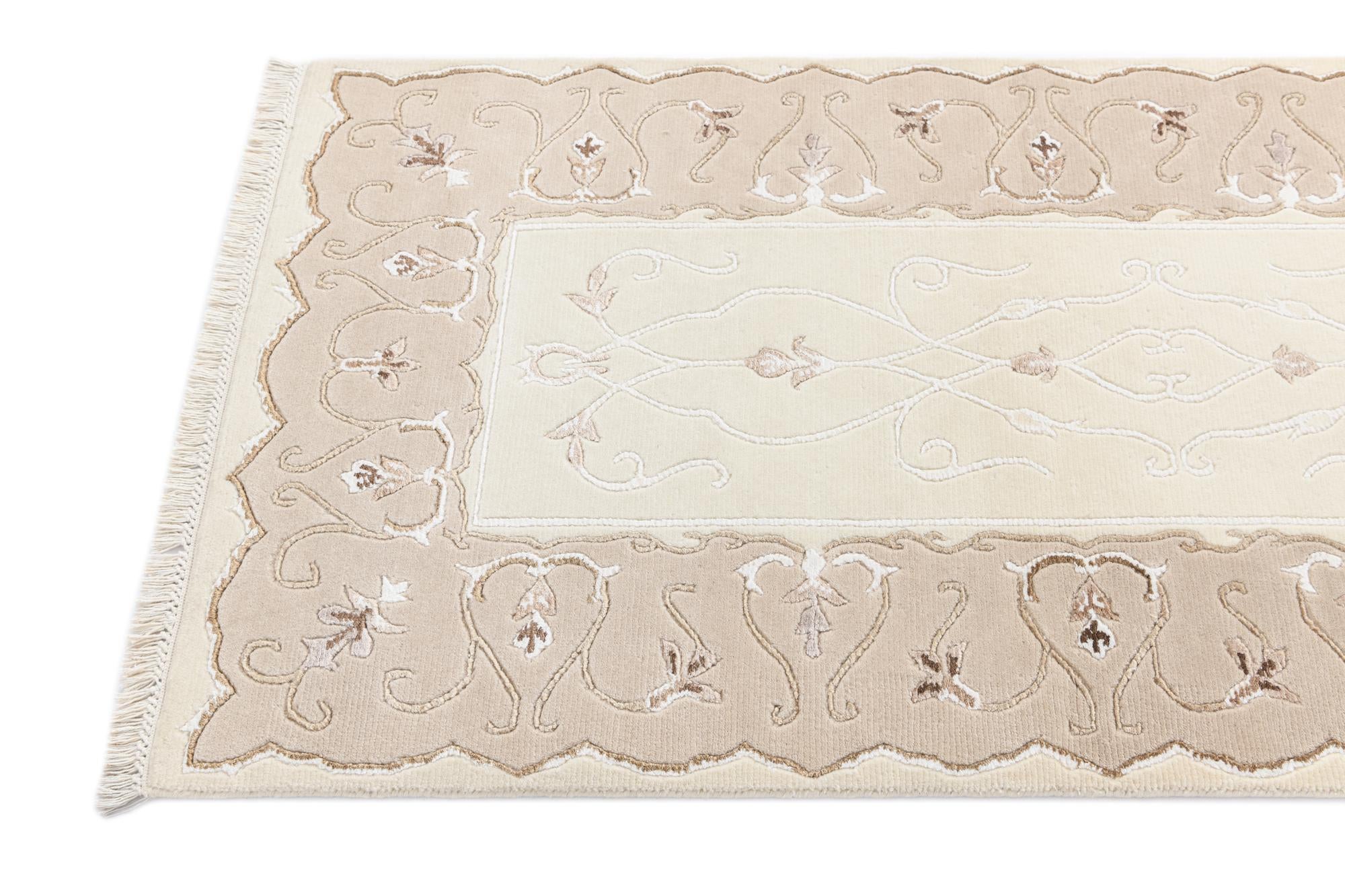 2' 7 x 10' Hand Knotted Darya Wool Runner Rug