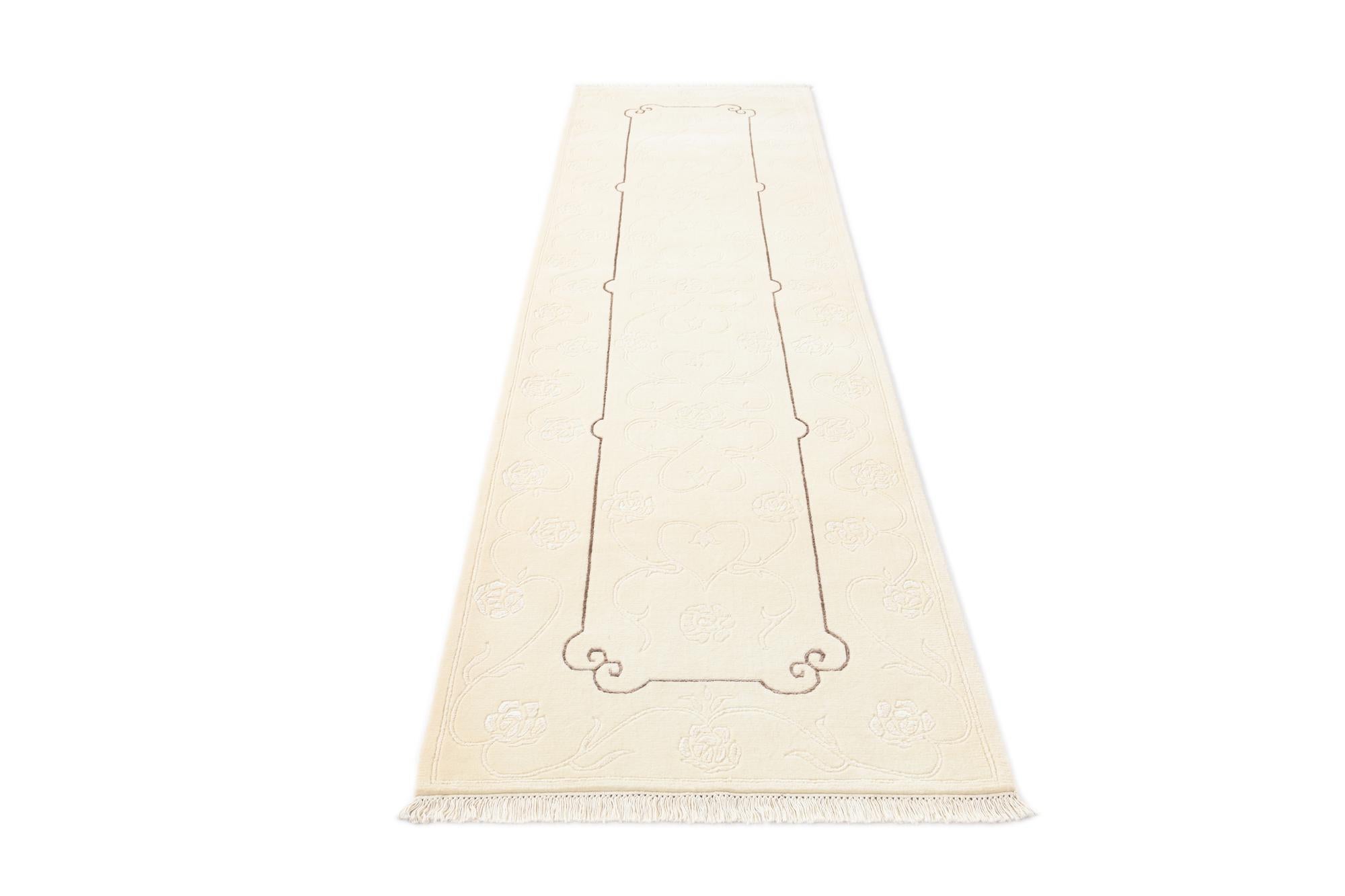 2' 9 x 9' 8 Hand Knotted Darya Wool Runner Rug