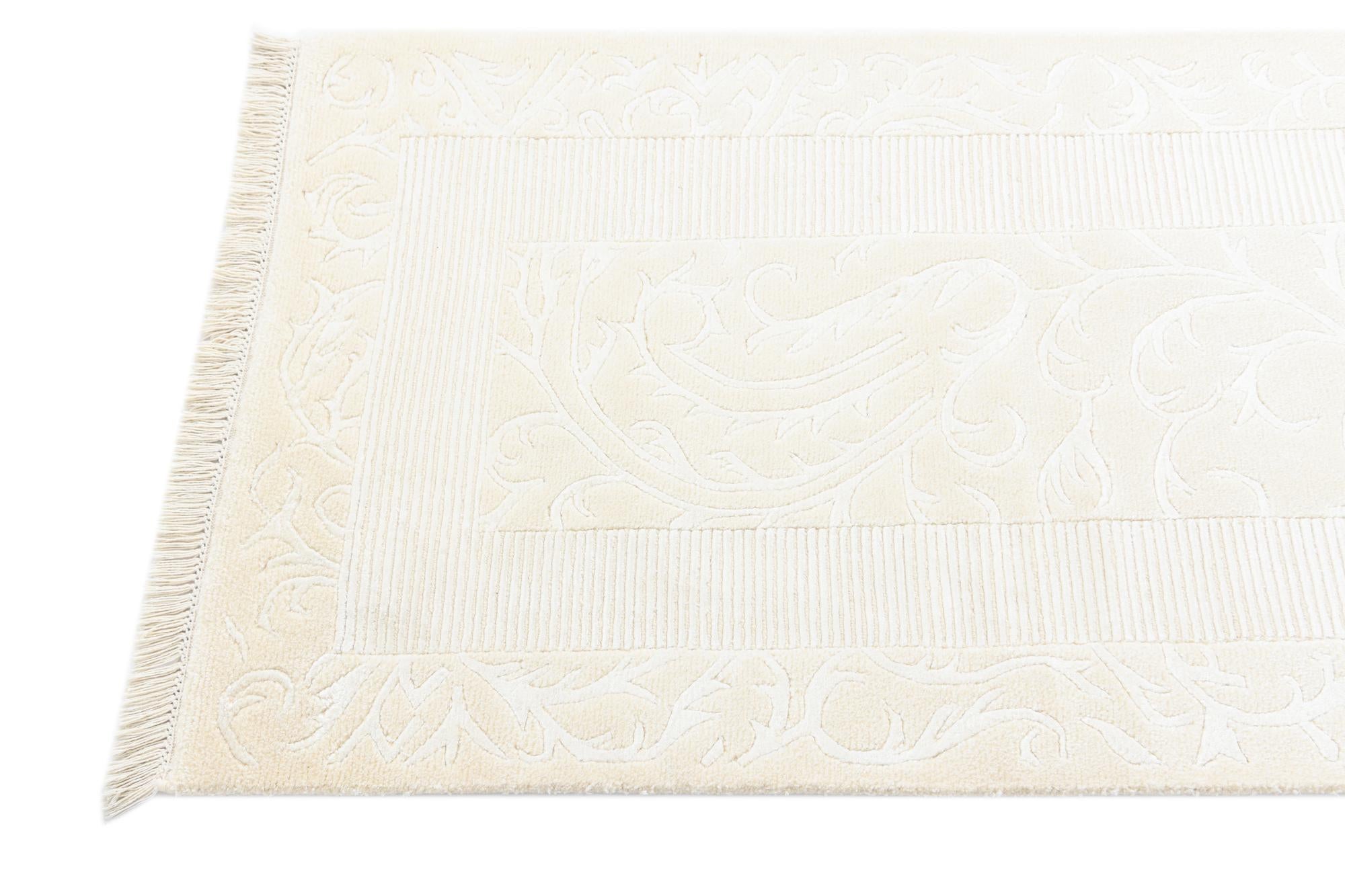 2' 7 x 9' 7 Hand Knotted Darya Wool Runner Rug
