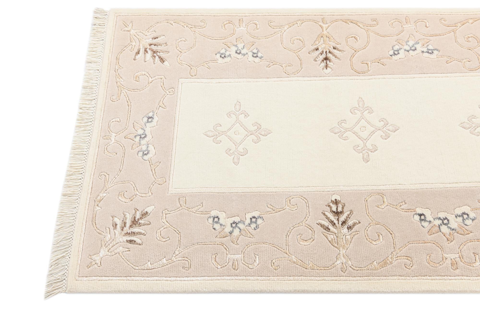 2' 10 x 9' 6 Hand Knotted Darya Wool Runner Rug