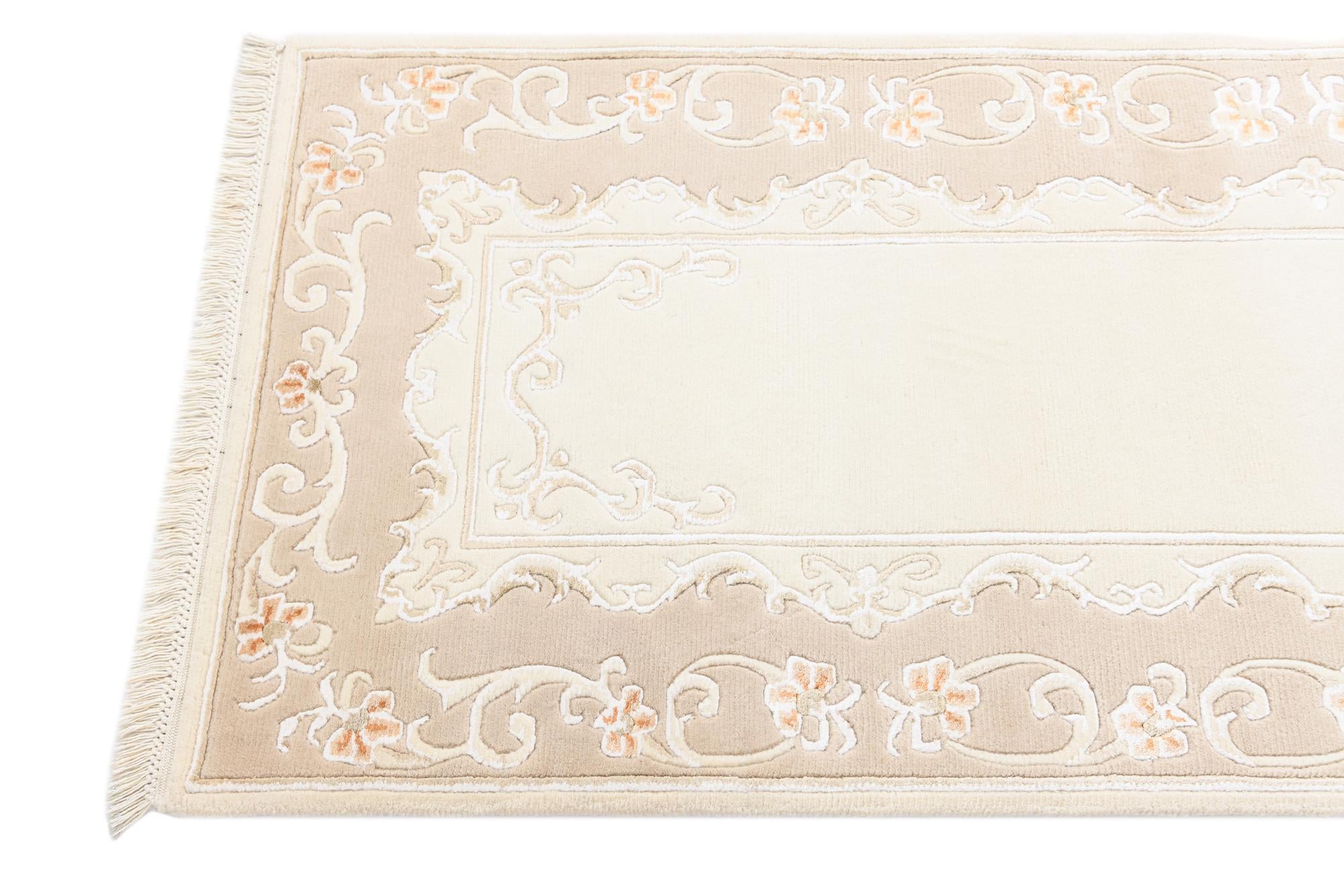 2' 9 x 9' 9 Hand Knotted Darya Wool Runner Rug
