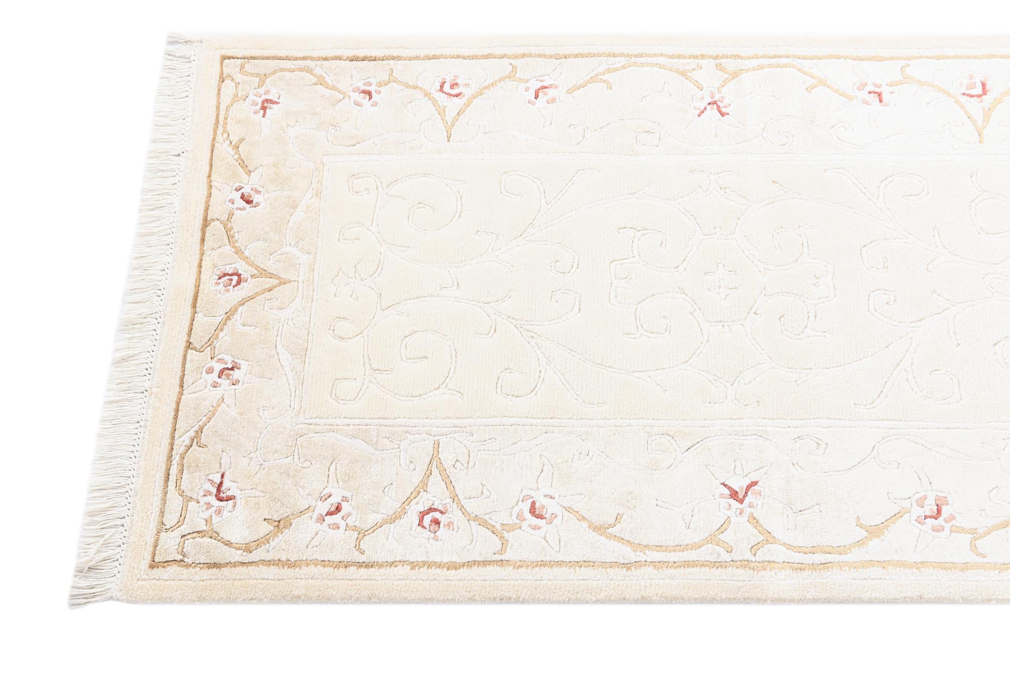 2' 8 x 9' 10 Hand Knotted Darya Wool Runner Rug