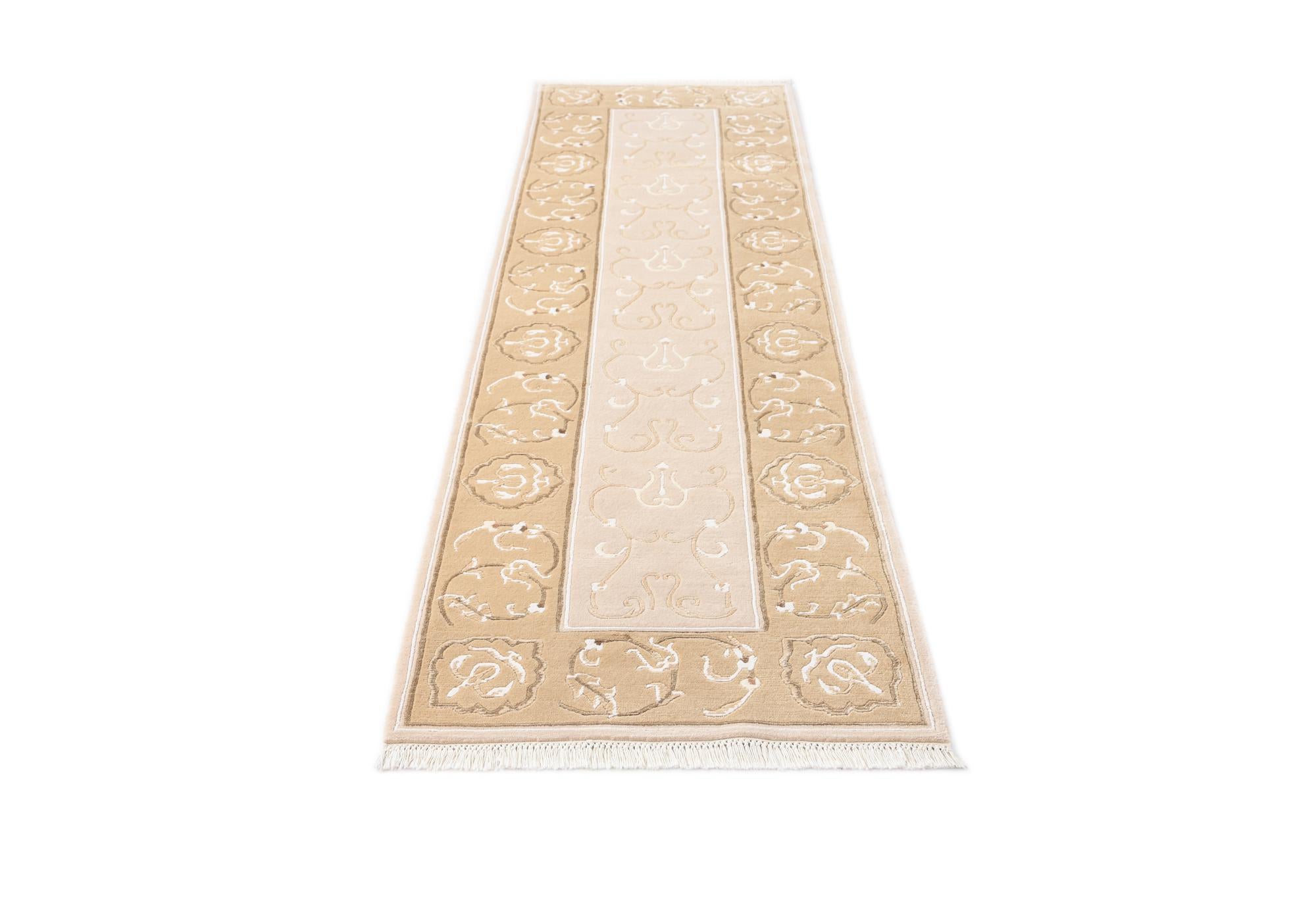 2' 9 x 9' 9 Hand Knotted Darya Wool Runner Rug