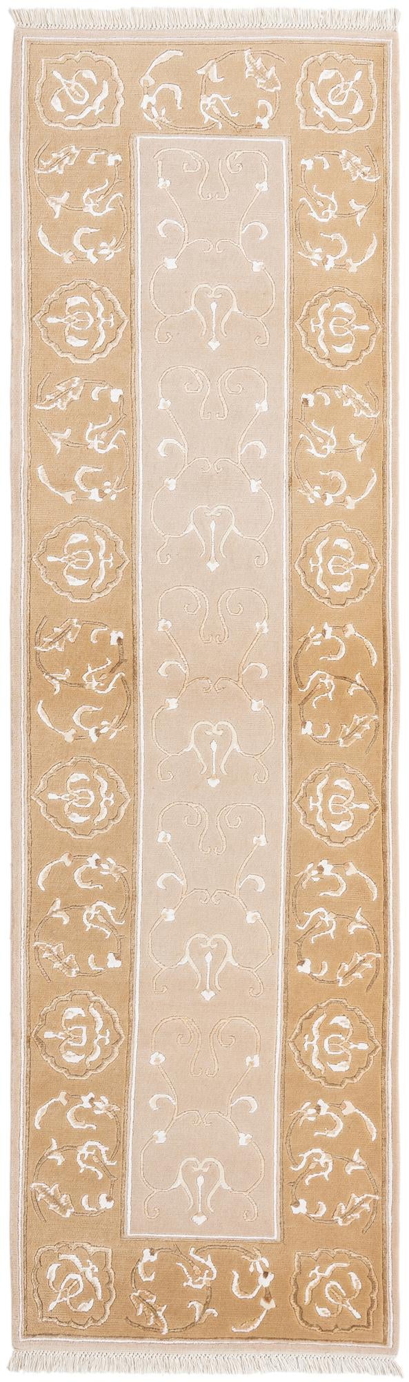 2' 9 x 9' 9 Hand Knotted Darya Wool Runner Rug
