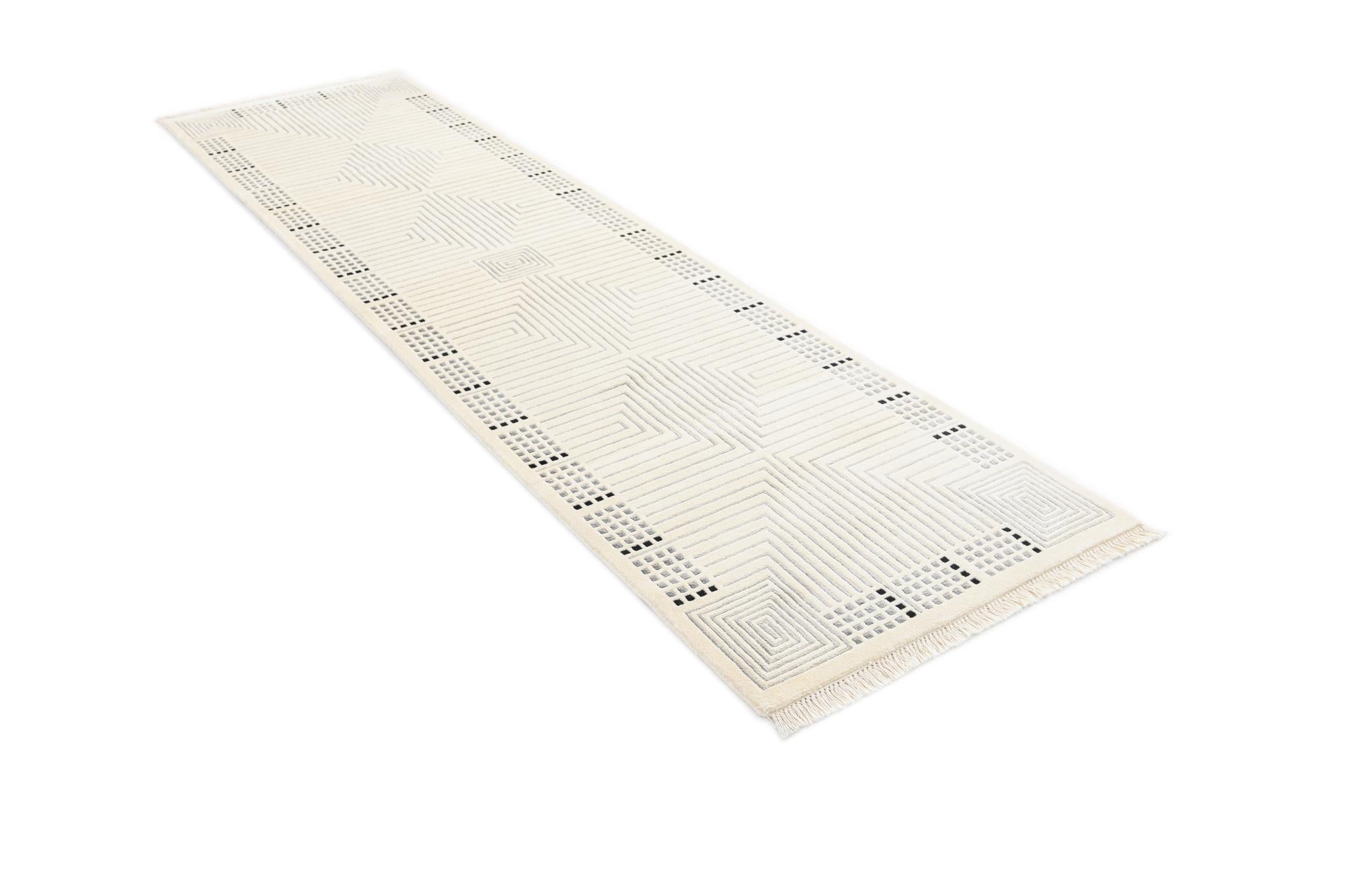 2' 7 x 10' Hand Knotted Darya Wool Runner Rug