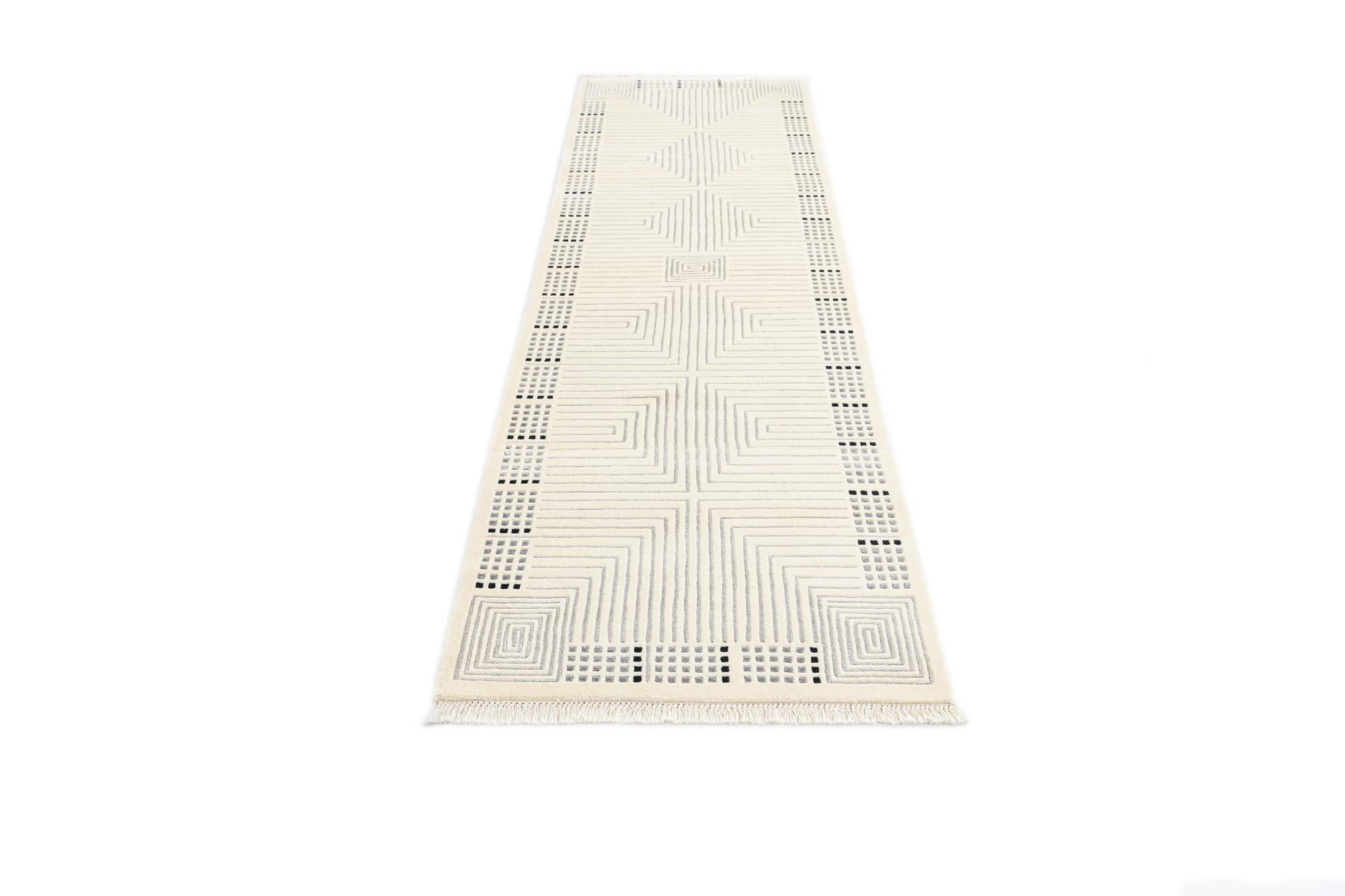 2' 7 x 10' Hand Knotted Darya Wool Runner Rug