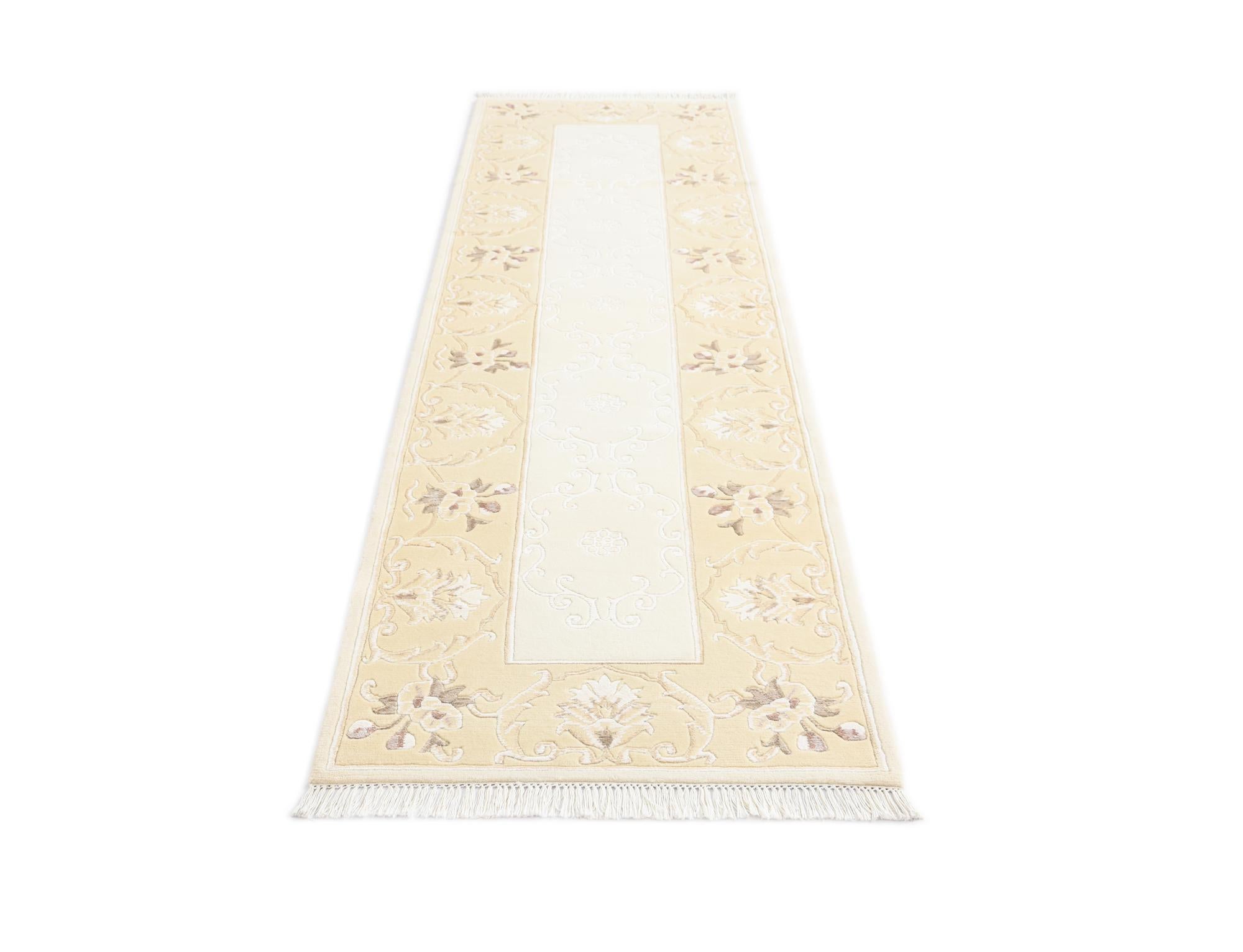 2' 9 x 10' Hand Knotted Darya Wool Runner Rug