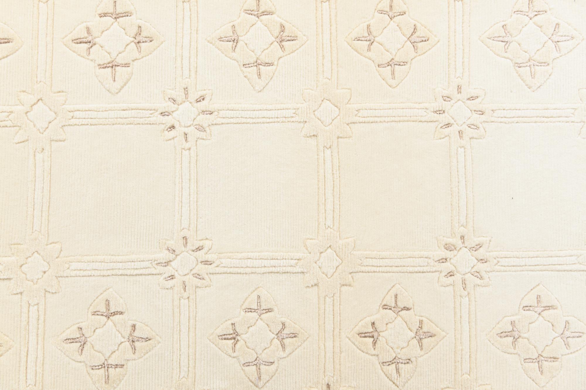 2' 11 x 9' 9 Hand Knotted Darya Wool Runner Rug