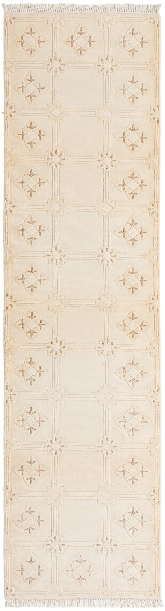 2' 11 x 9' 9 Hand Knotted Darya Wool Runner Rug