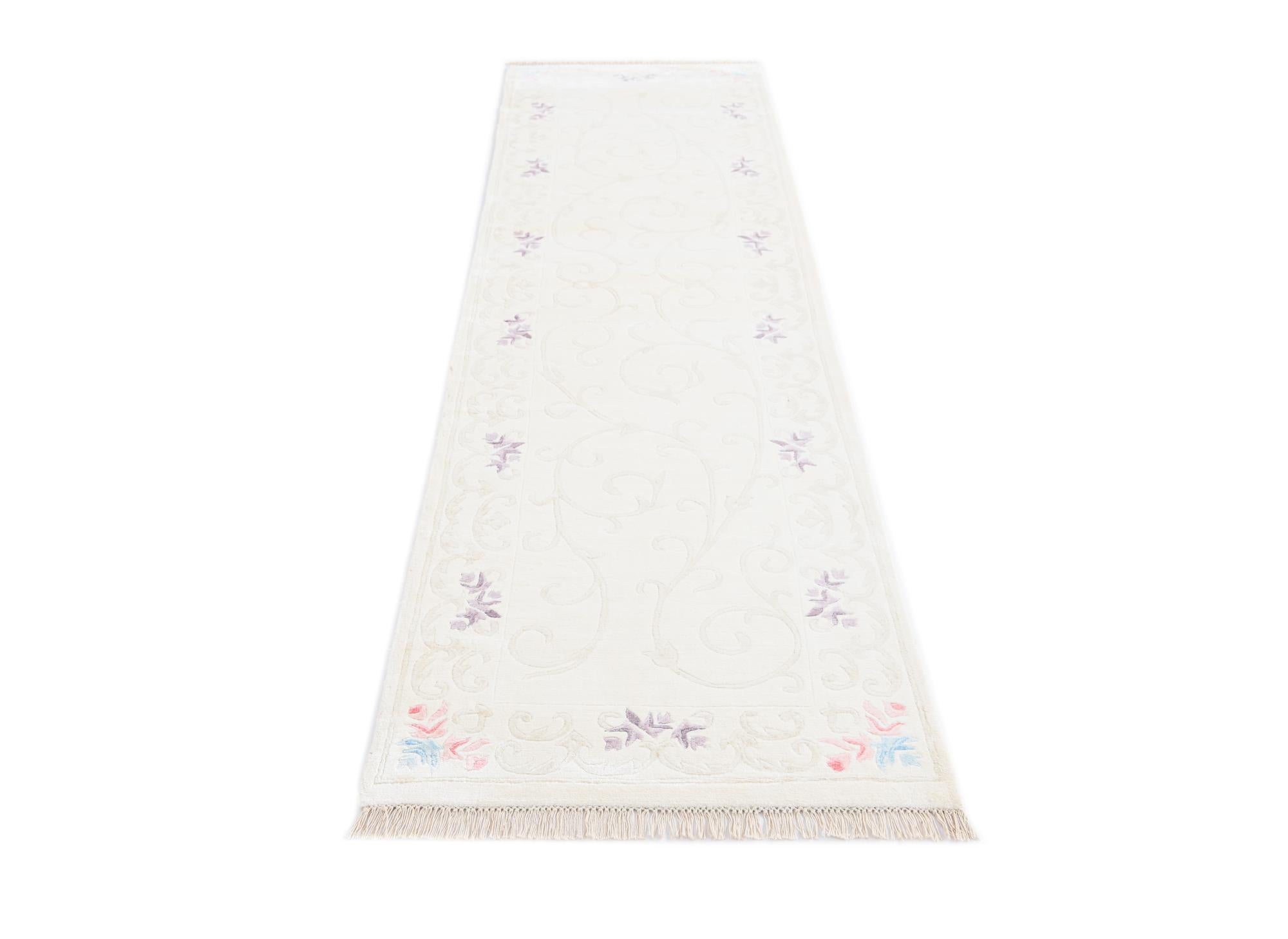 2' 7 x 9' 9 Hand Knotted Darya Wool Runner Rug