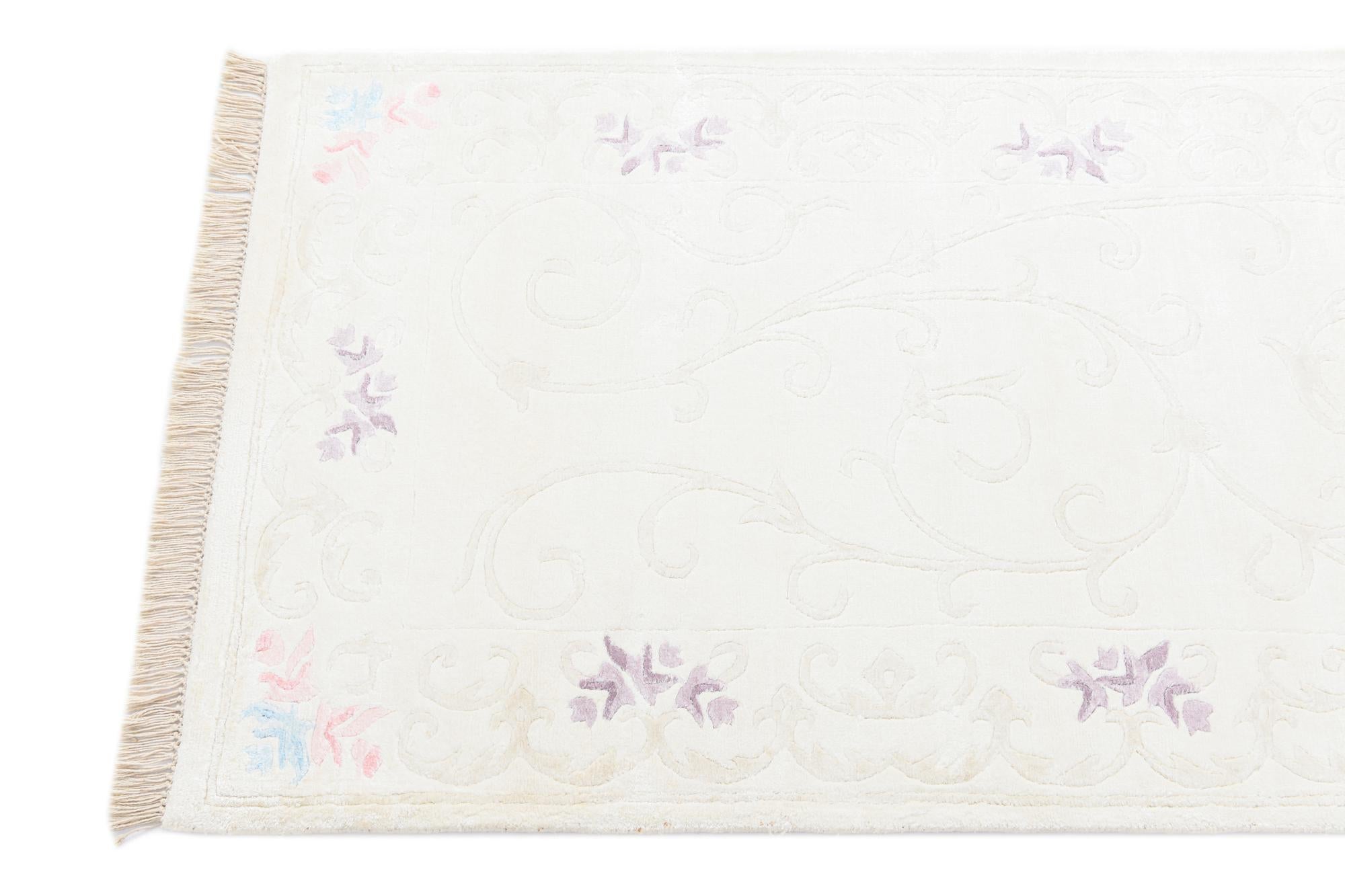 2' 7 x 9' 9 Hand Knotted Darya Wool Runner Rug
