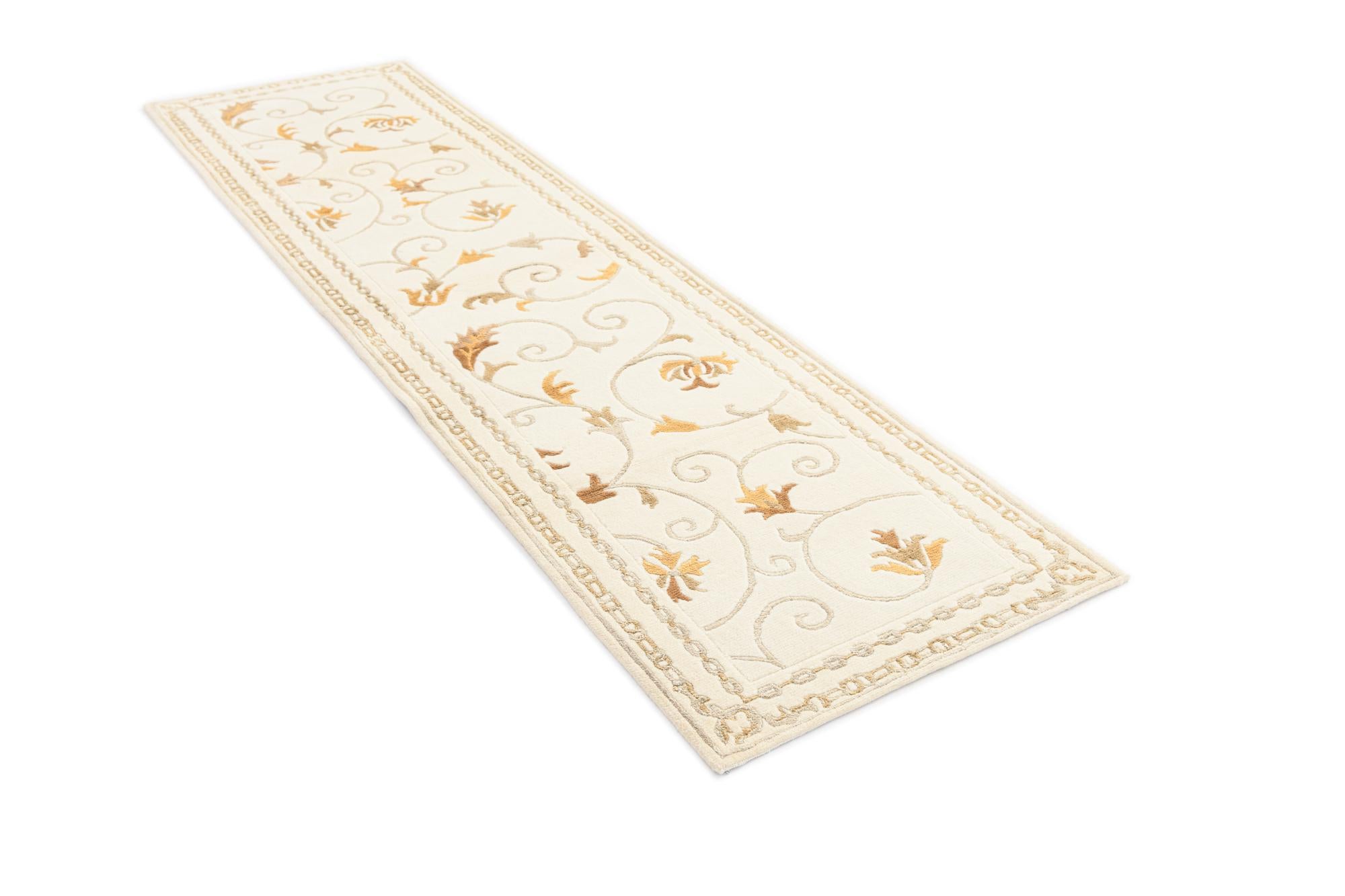 2' 8 x 9' 10 Hand Knotted Darya Wool Runner Rug