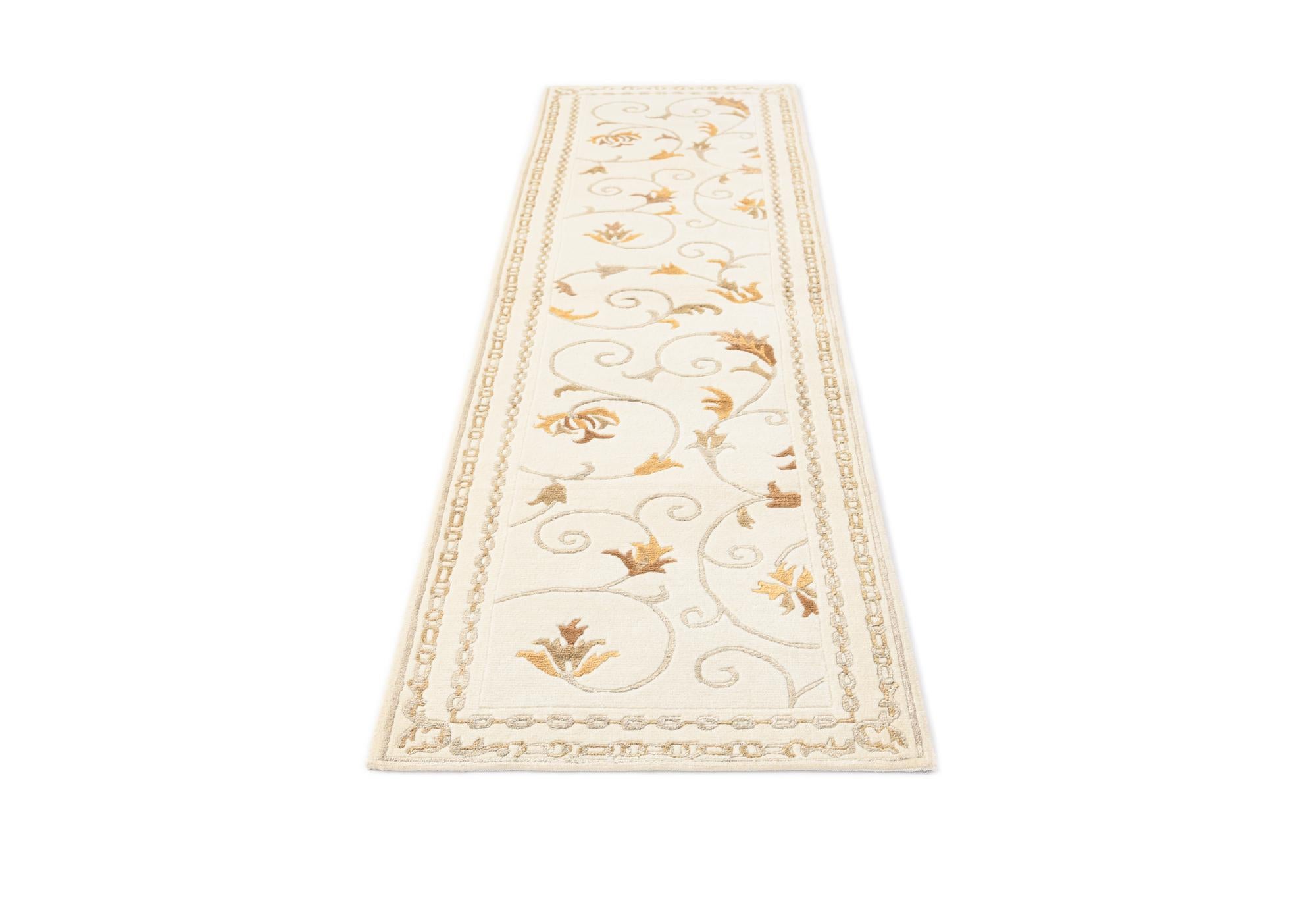 2' 8 x 9' 10 Hand Knotted Darya Wool Runner Rug