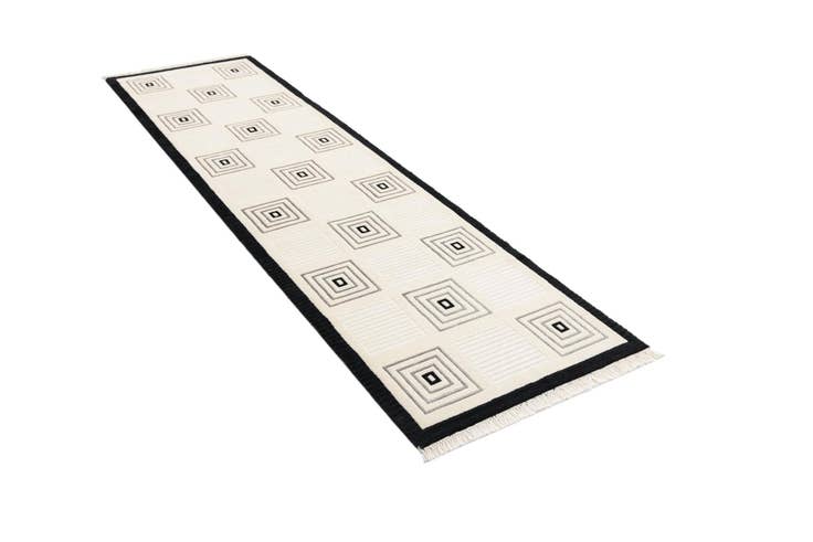 Detail image of 2' 7 x 9' 10 Hand Knotted Darya Wool Runner Rug