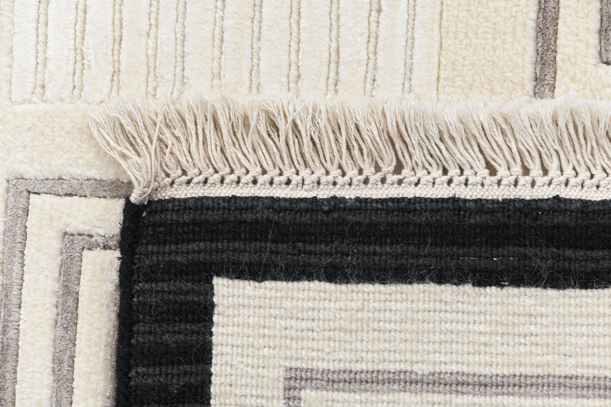2' 7 x 9' 10 Hand Knotted Darya Wool Runner Rug