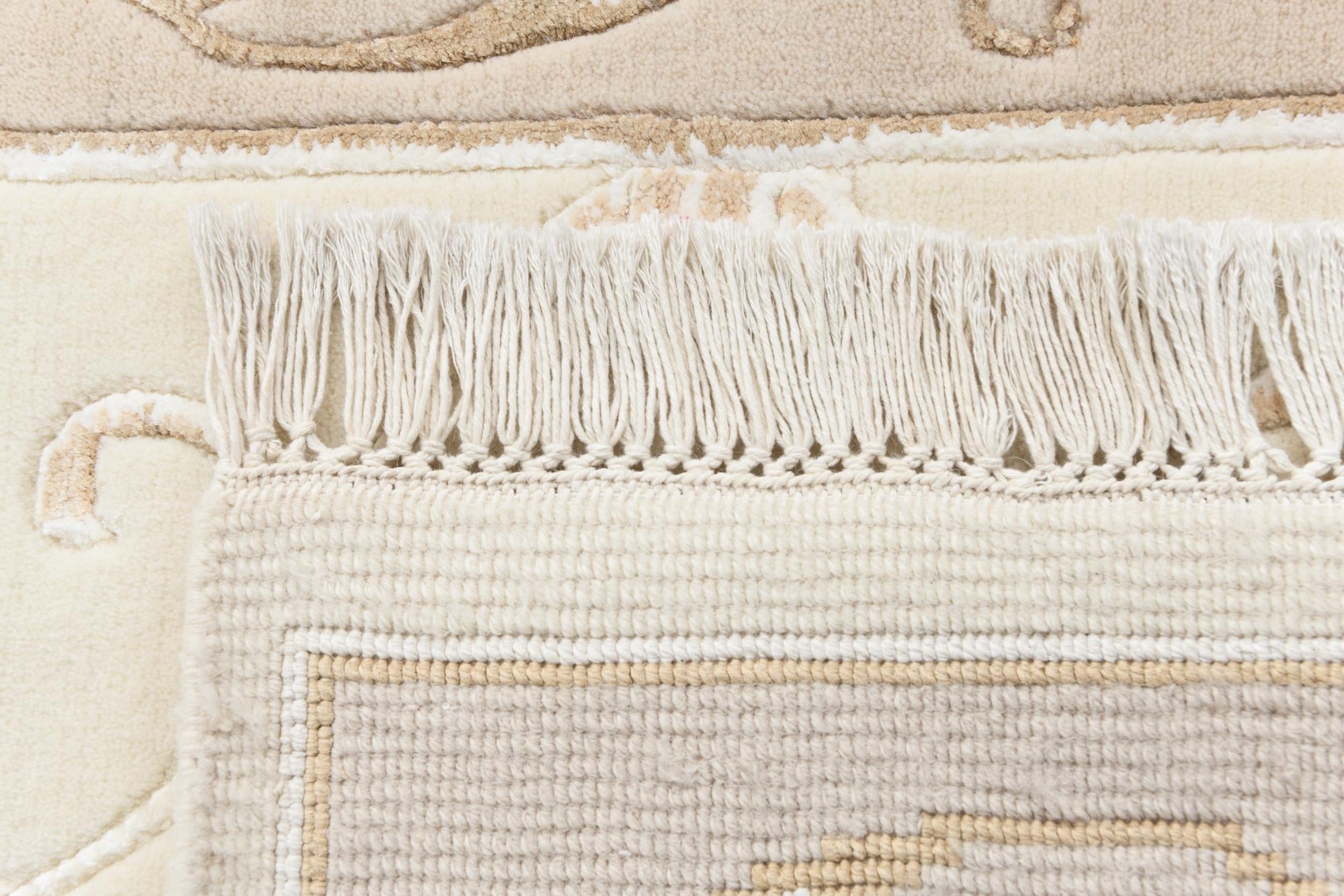 2' 11 x 9' 9 Hand Knotted Darya Wool Runner Rug