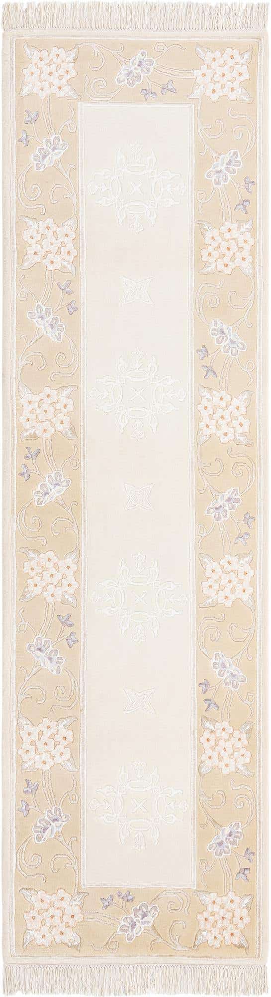 2' 9 x 9' 9 Hand Knotted Darya Wool Runner Rug