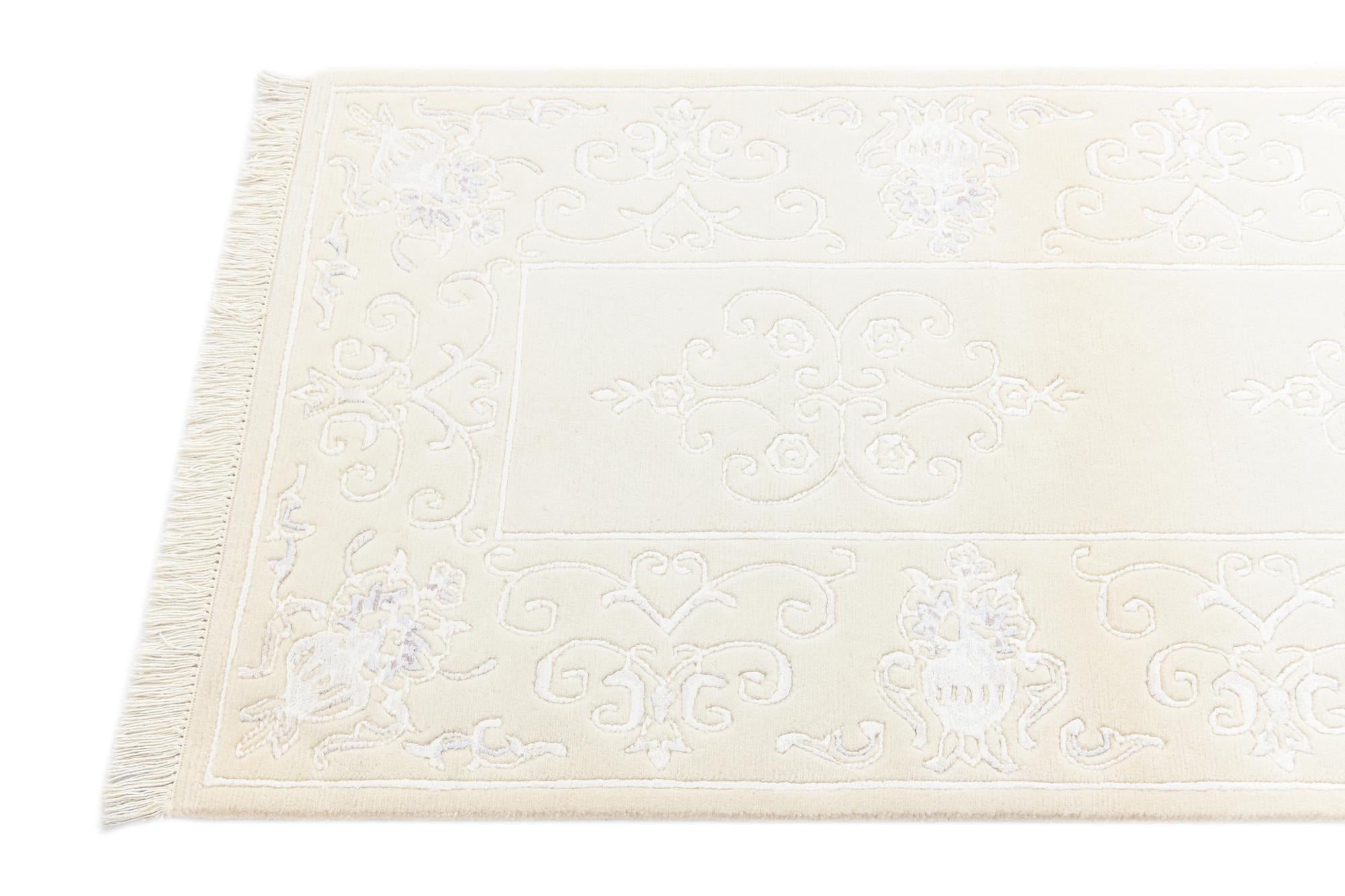 2' 8 x 9' 8 Hand Knotted Darya Wool Runner Rug