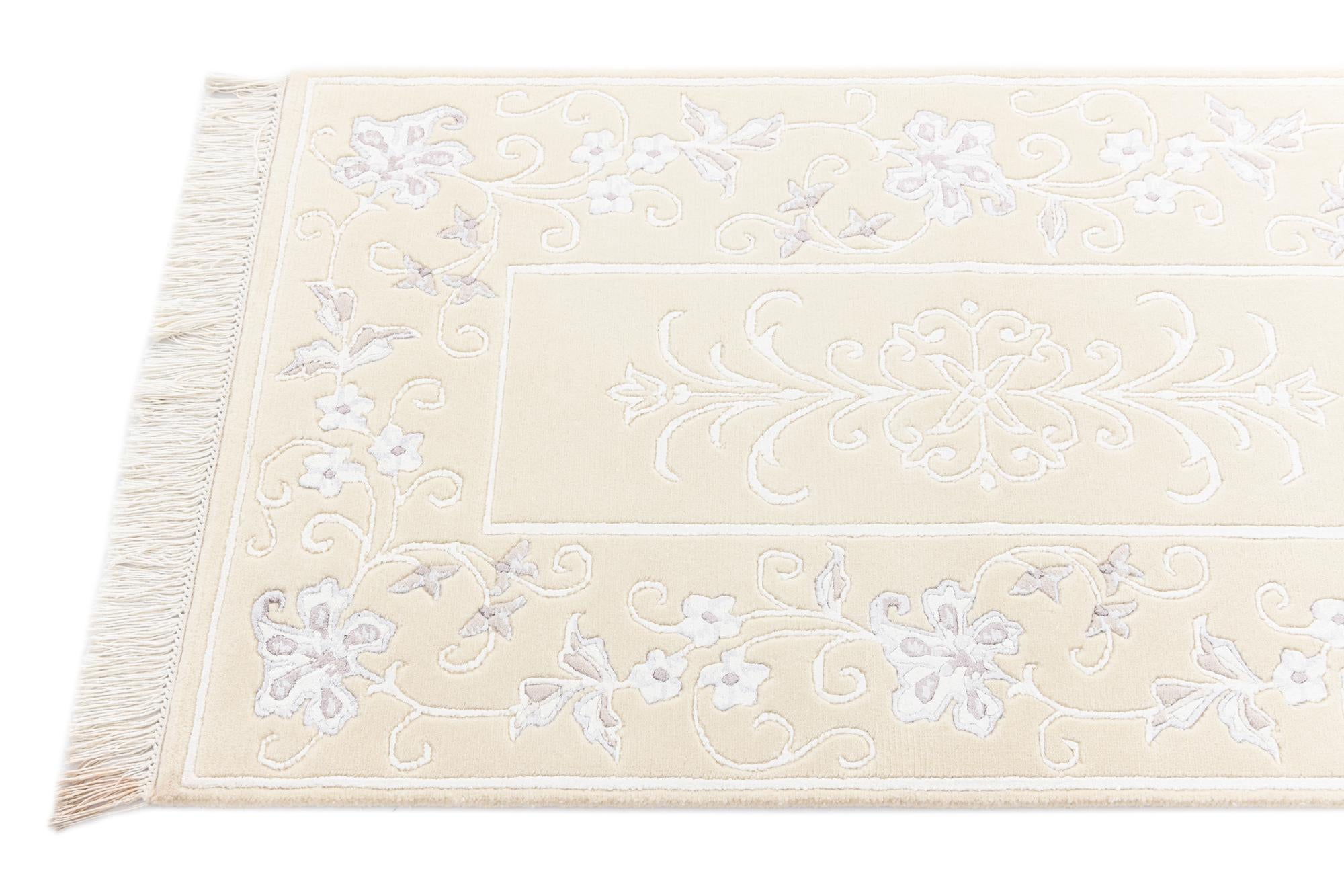 2' 7 x 9' 11 Hand Knotted Darya Wool Runner Rug