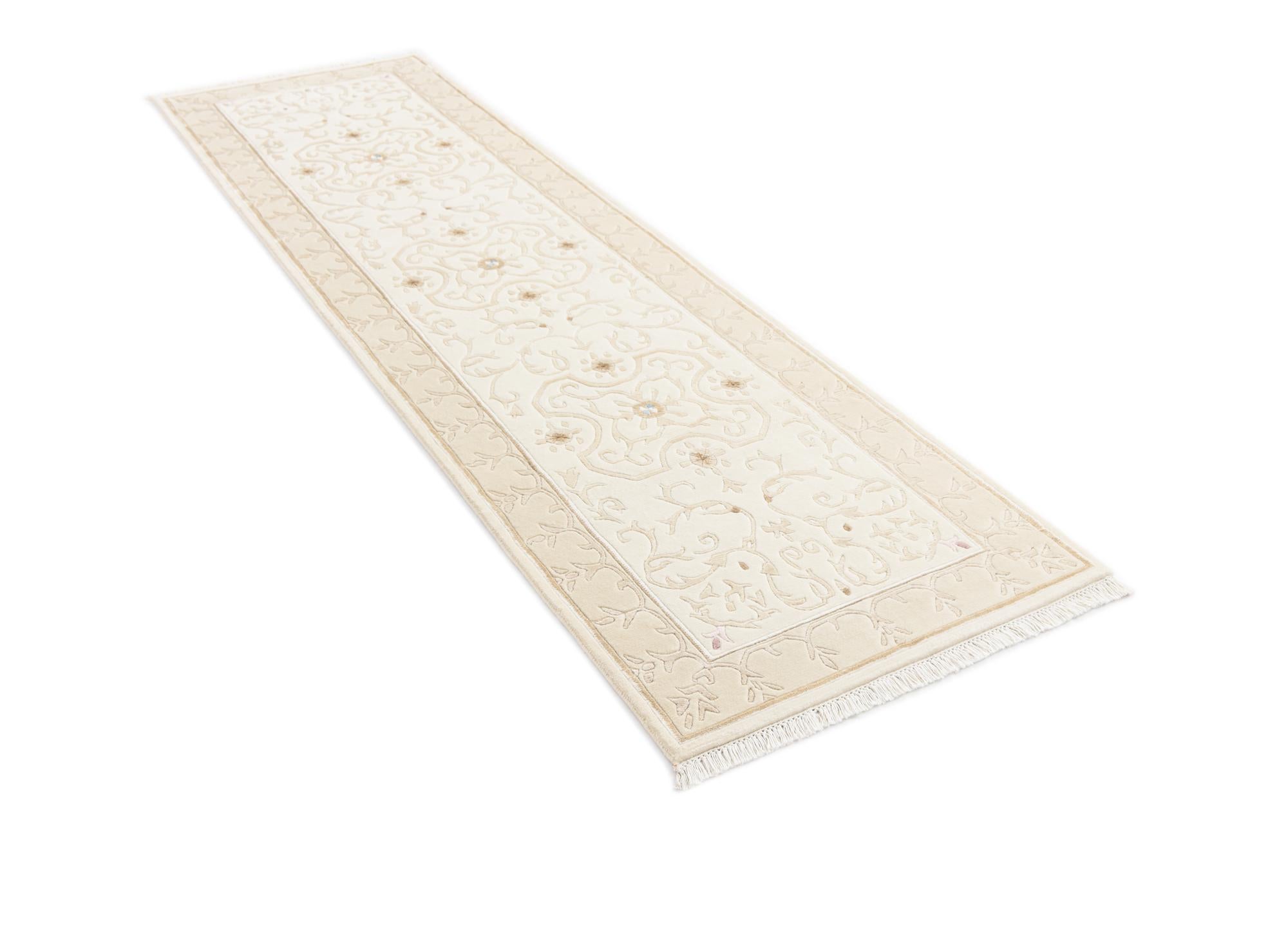 2' 8 x 9' 9 Hand Knotted Darya Wool Runner Rug