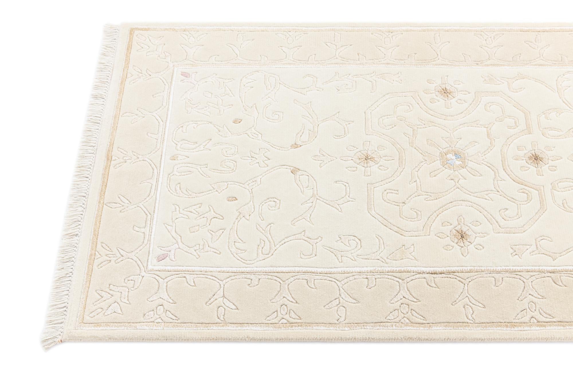 2' 8 x 9' 9 Hand Knotted Darya Wool Runner Rug