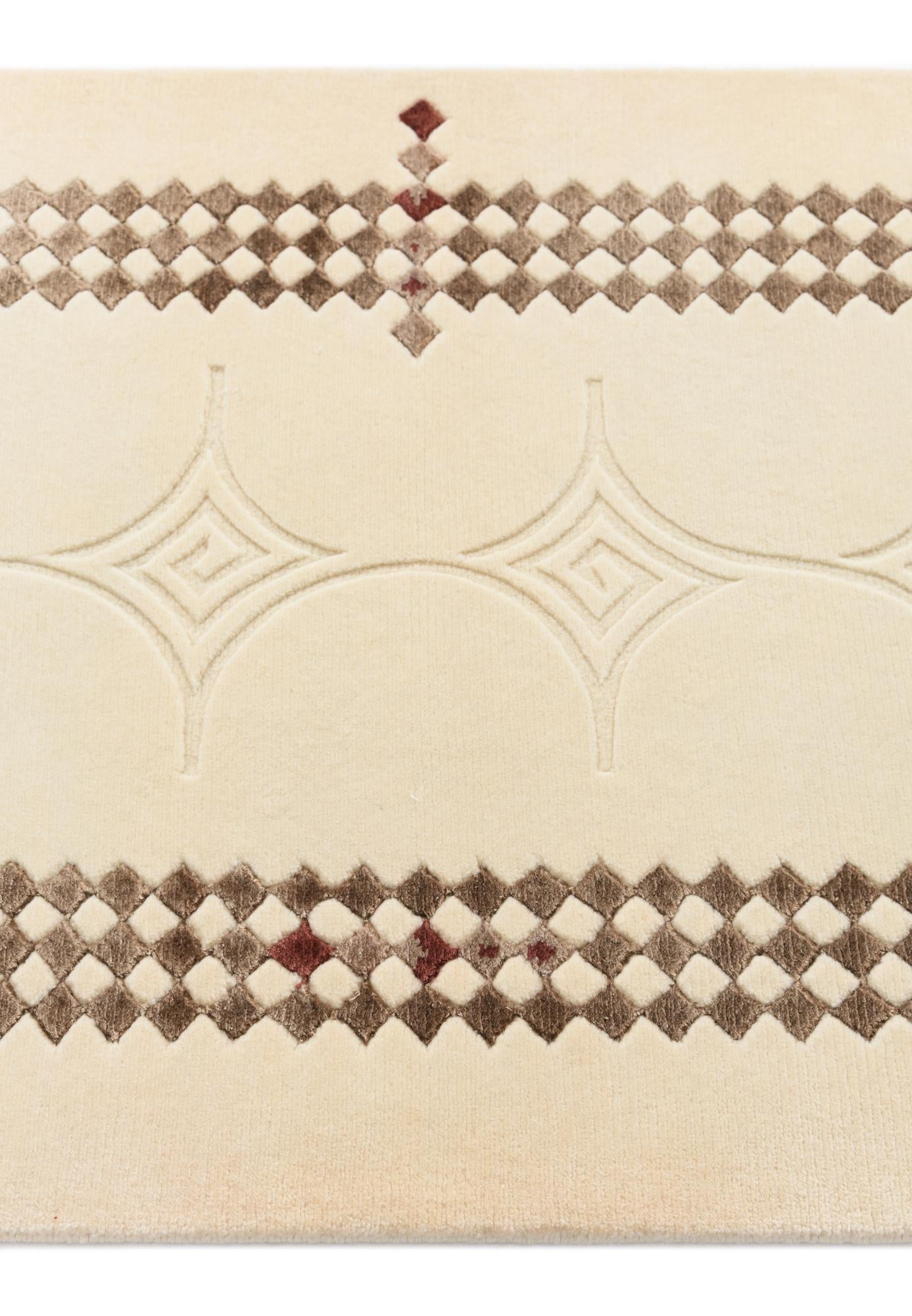2' 8 x 9' 9 Hand Knotted Darya Wool Runner Rug