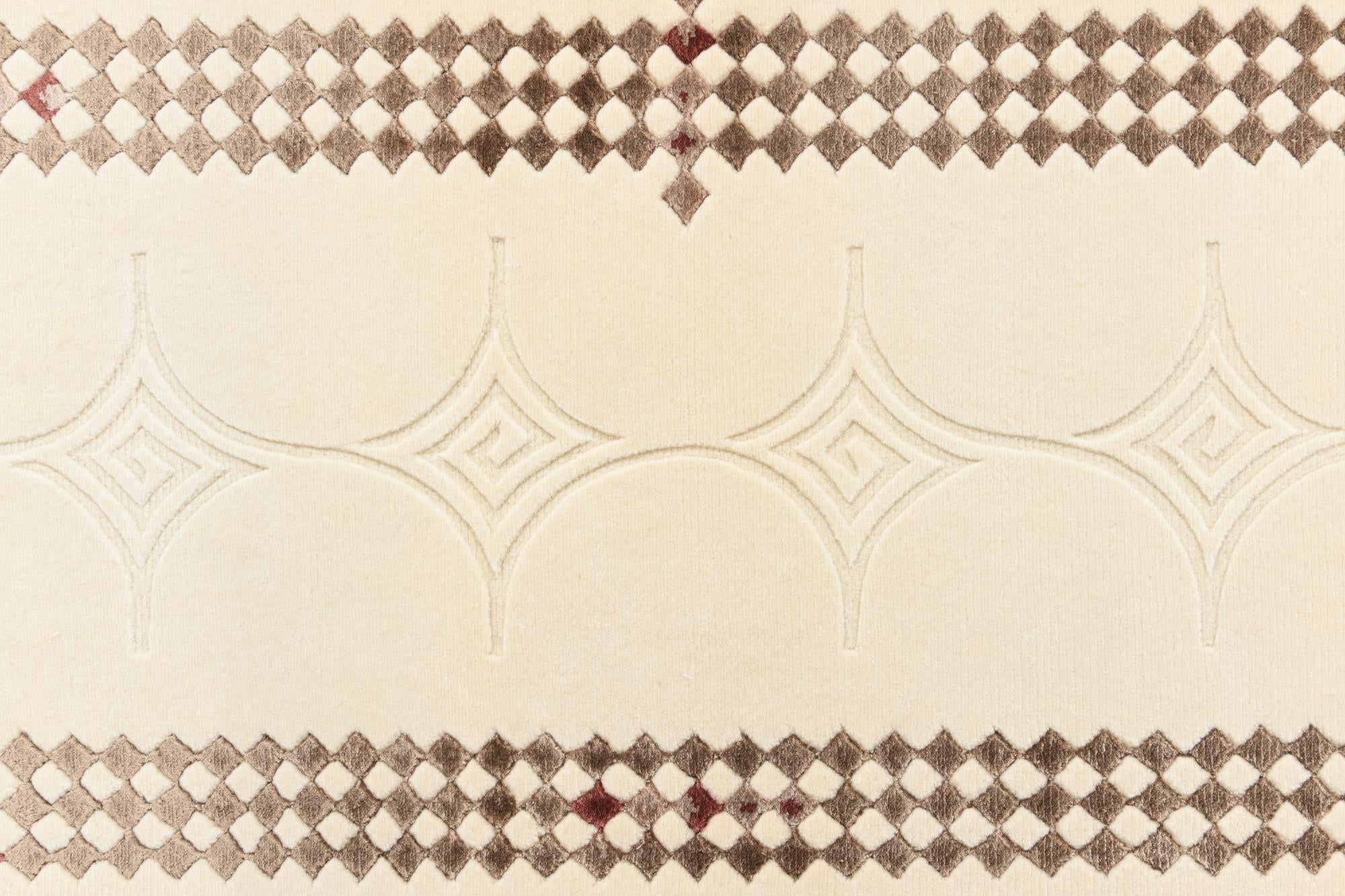 2' 8 x 9' 9 Hand Knotted Darya Wool Runner Rug