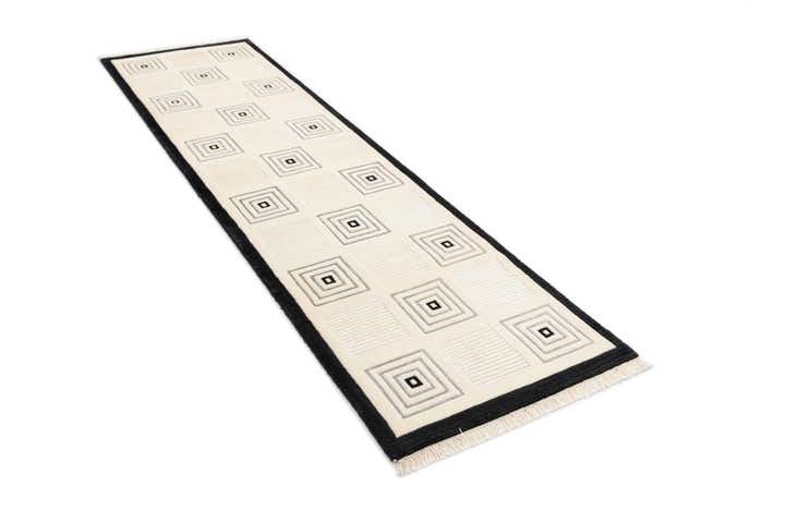 2' 7 x 9' 9 Hand Knotted Darya Wool Runner Rug
