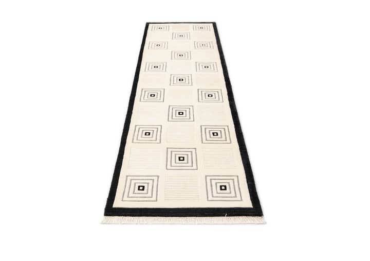 2' 7 x 9' 9 Hand Knotted Darya Wool Runner Rug
