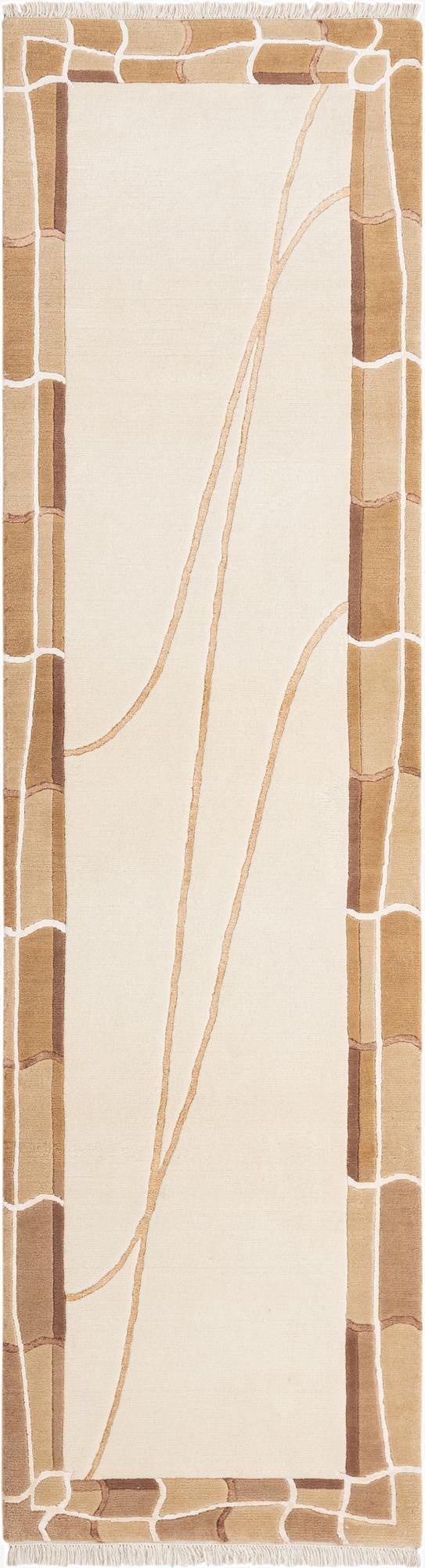 2' 7 x 9' 7  Hand Knotted Darya Wool Runner Rug