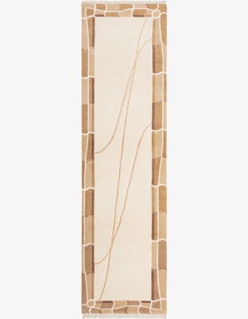 2' 7 x 9' 7 Hand Knotted Darya Wool Runner Rug