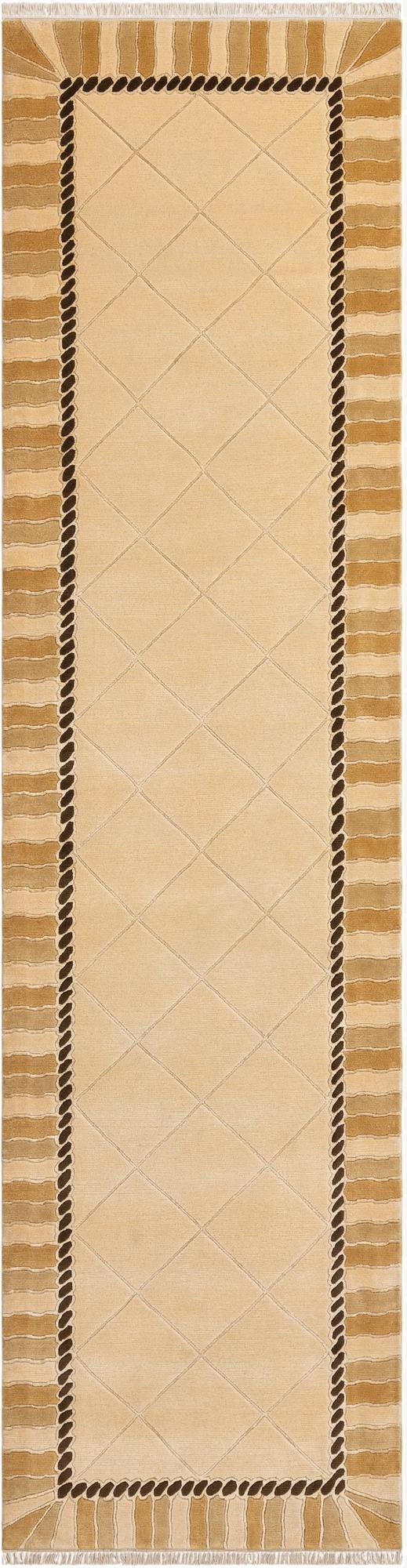 3' 3 x 13'  Hand Knotted Darya Wool Runner Rug