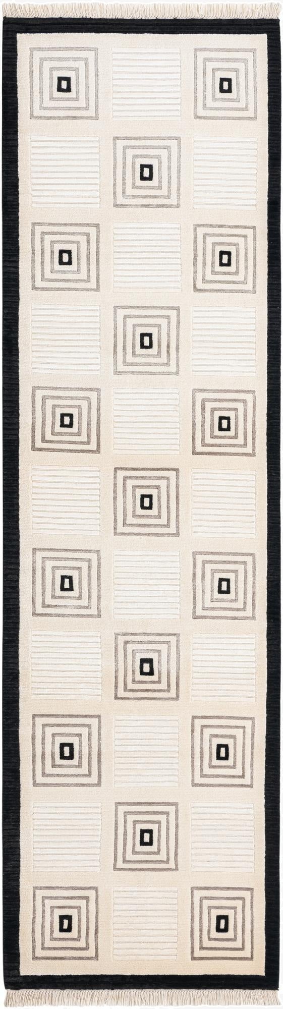 2' 7 x 9' 10  Hand Knotted Darya Wool Runner Rug
