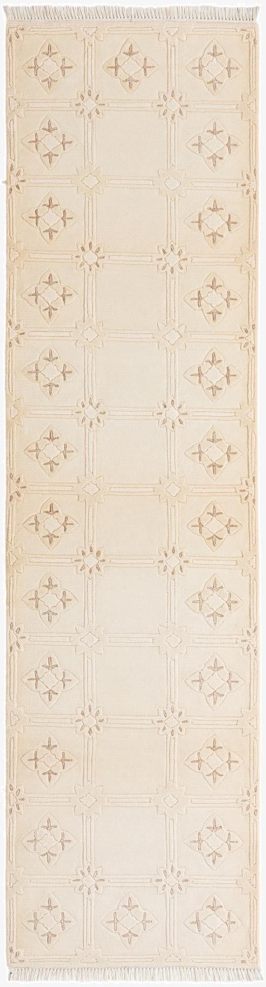2' 11 x 9' 9  Hand Knotted Darya Wool Runner Rug