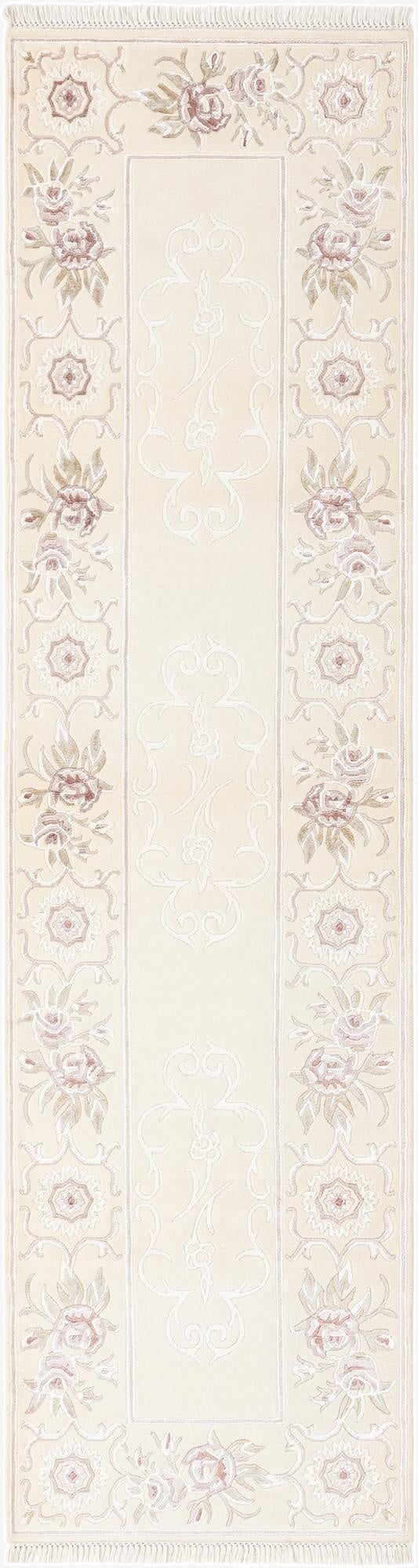 2' 7 x 9' 9  Hand Knotted Darya Wool Runner Rug