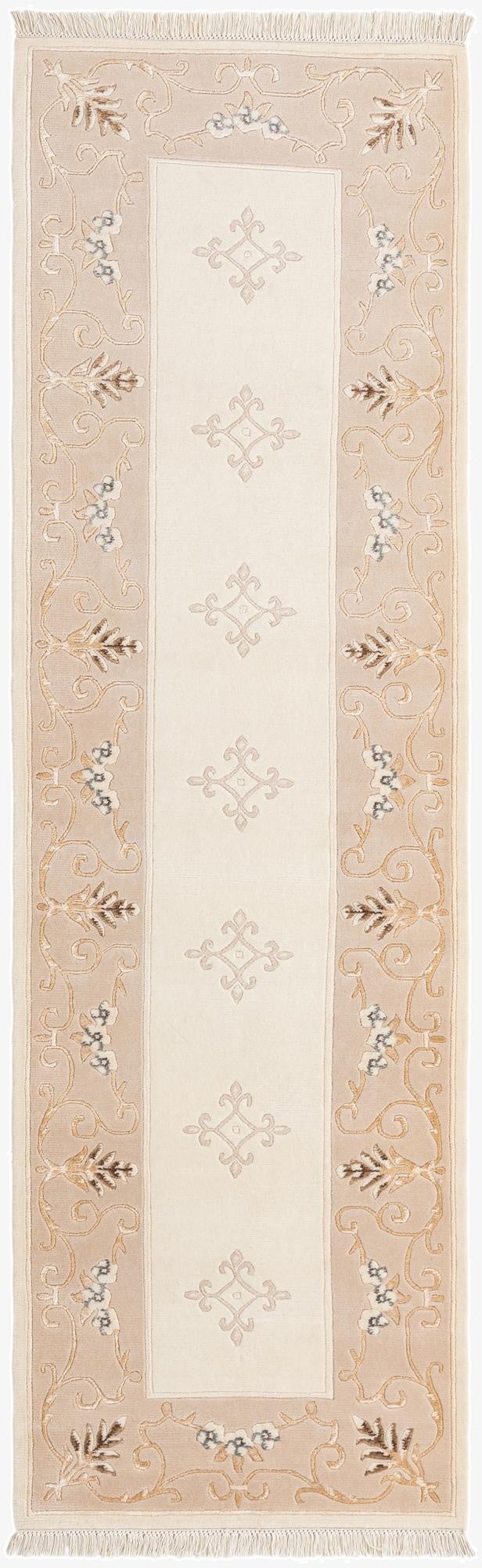 2' 10 x 9' 6  Hand Knotted Darya Wool Runner Rug