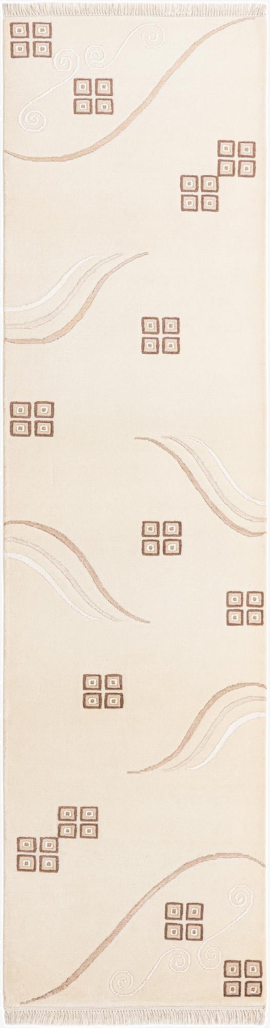 2' 7 x 9' 6  Hand Knotted Darya Wool Runner Rug