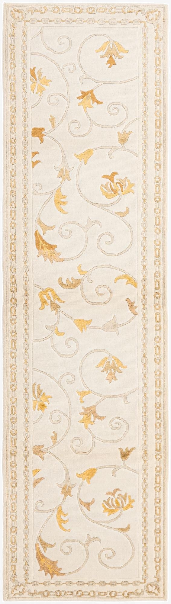 2' 8 x 9' 10  Hand Knotted Darya Wool Runner Rug