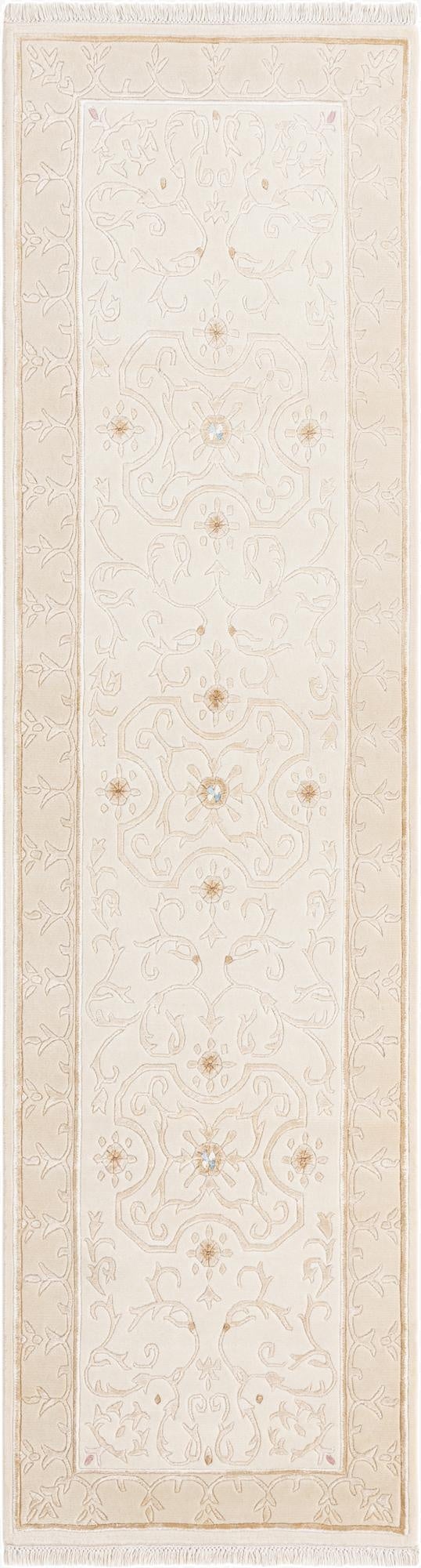 2' 8 x 9' 9  Hand Knotted Darya Wool Runner Rug