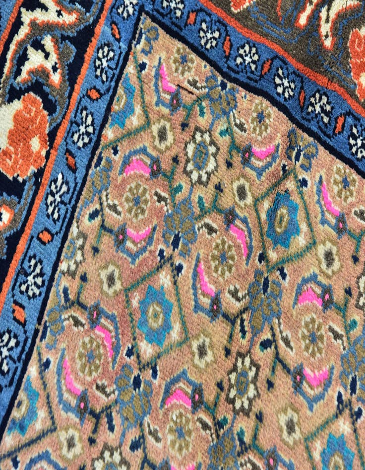 Detail image of 5' 2 x 10' 2  Hand Knotted Farahan Persian Wool Runner Rug
