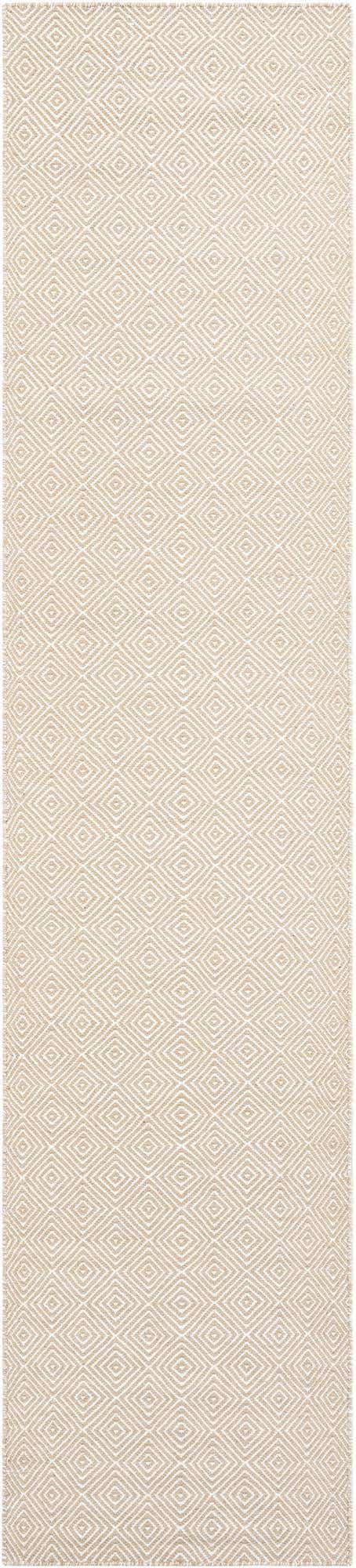 2' 7 x 12' Hand Woven Geo Trellis Flatweave Runner Rug