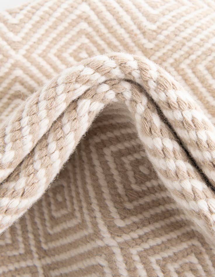 Detail image of 2' 7 x 12' Hand Woven Geo Trellis Flatweave Runner Rug