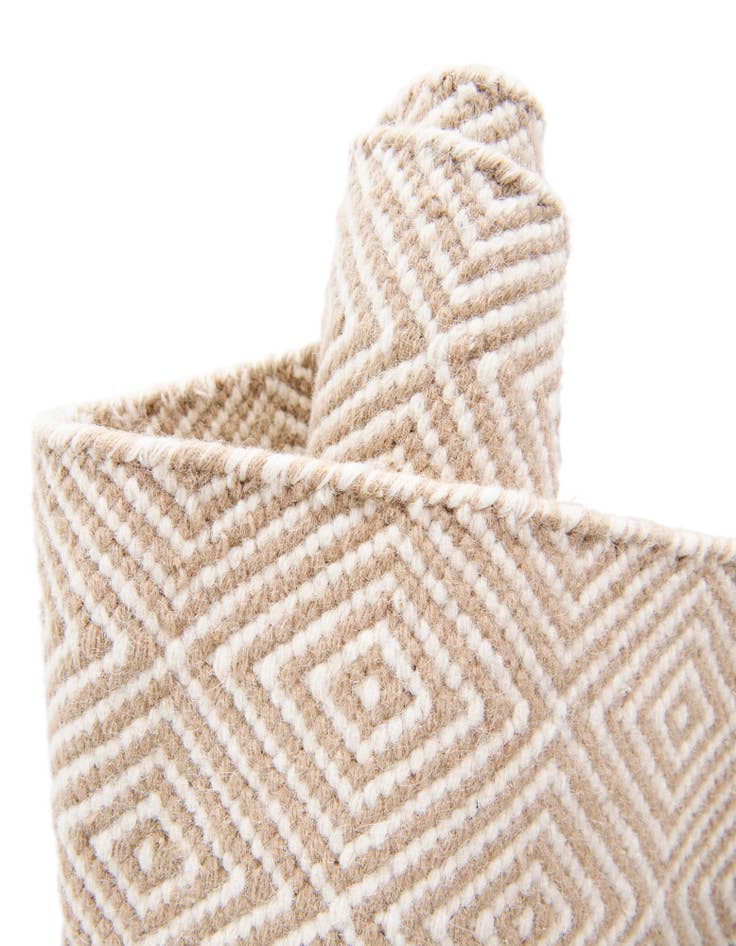 Detail image of 2' 7 x 12' Hand Woven Geo Trellis Flatweave Runner Rug