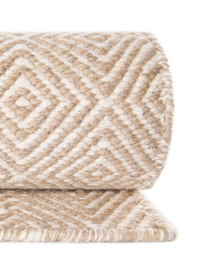 Detail image of 2' 7 x 12' Hand Woven Geo Trellis Flatweave Runner Rug