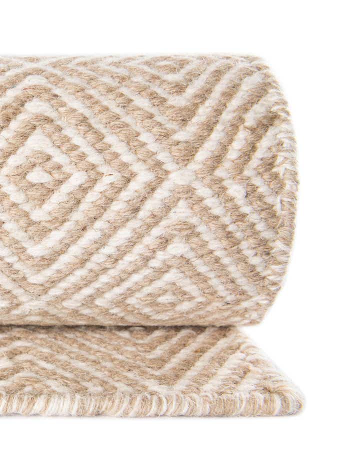 2' 7 x 12' Hand Woven Geo Trellis Flatweave Runner Rug