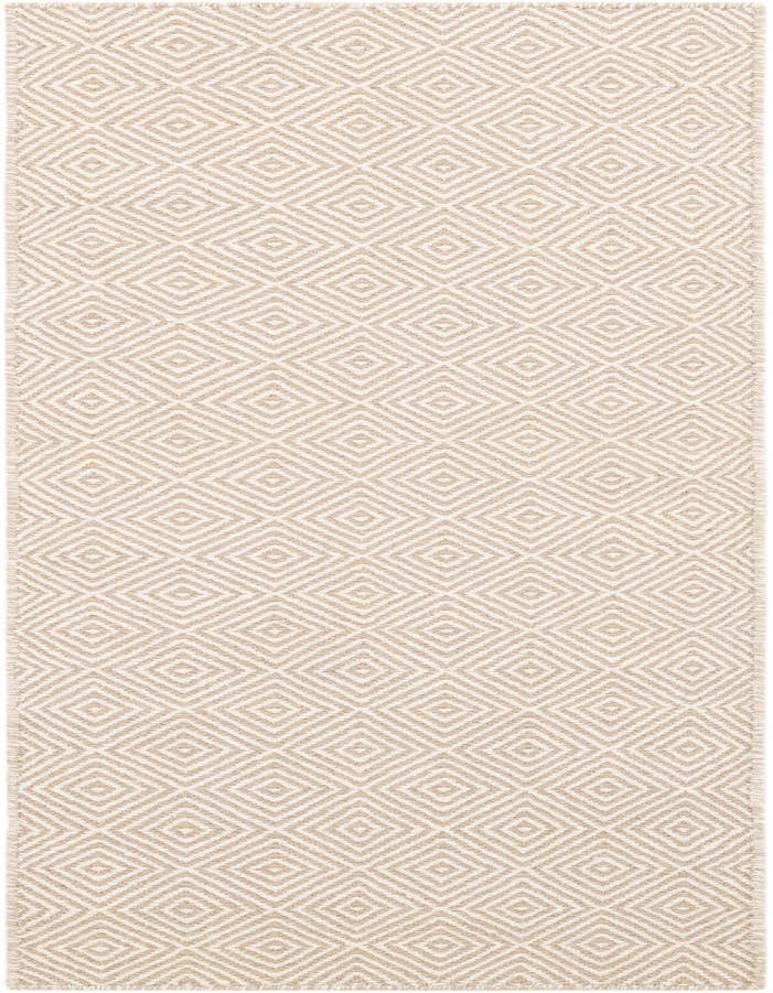 Detail image of 2' x 6' 1 Hand Woven Geo Trellis Flatweave Runner Rug