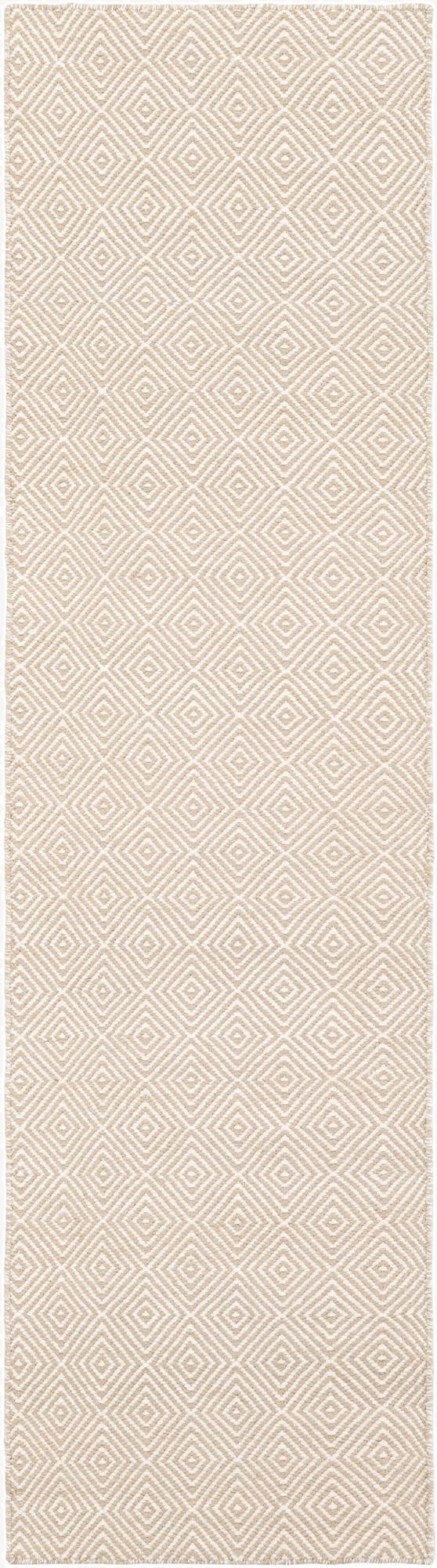 Primary image 2' x 8'  Hand Woven Geo Trellis Flatweave Runner Rug