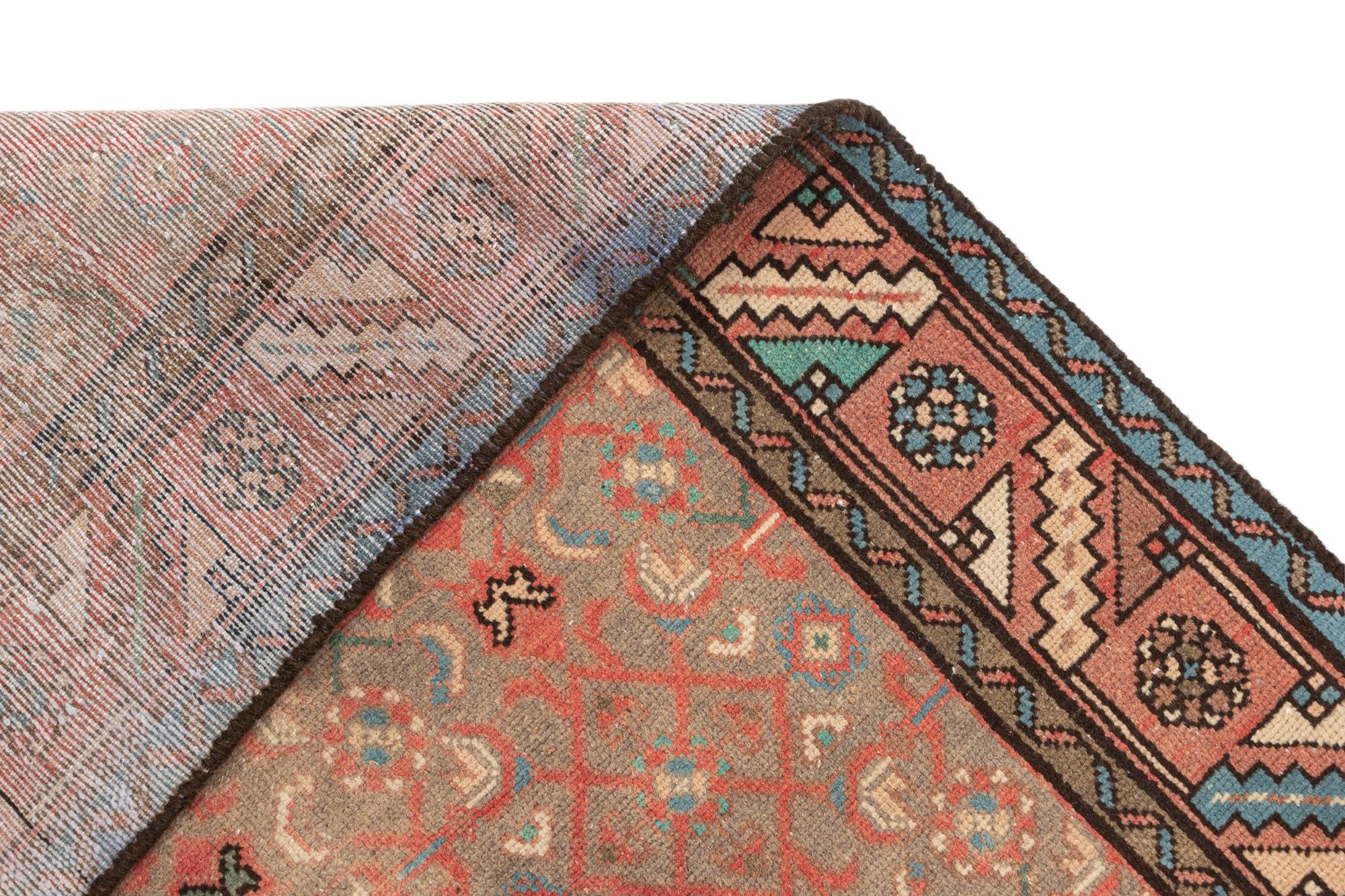 3' 6 x 10' Hamedan Wool Runner Rug