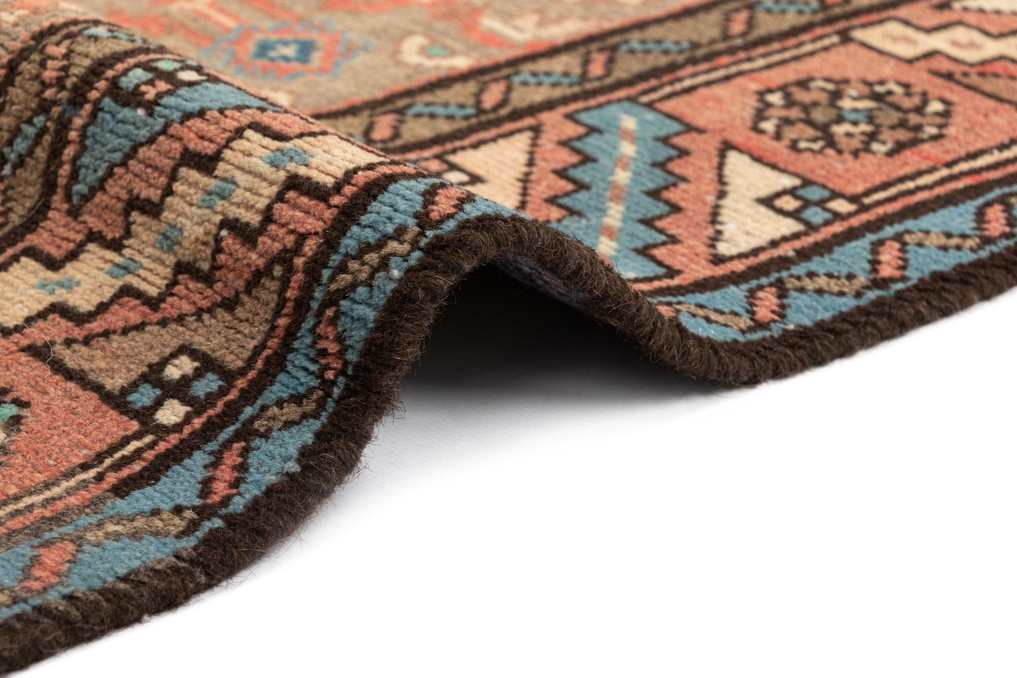 3' 6 x 10' Hamedan Wool Runner Rug
