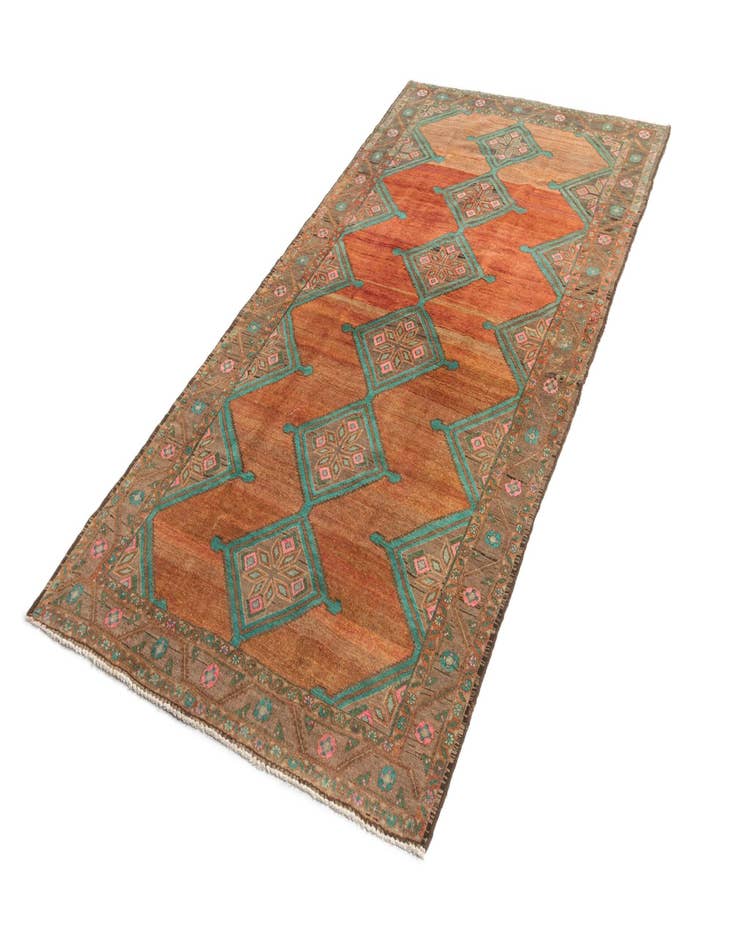 Detail image of 4' 11 x 9' 10 Hamedan Wool Runner Rug